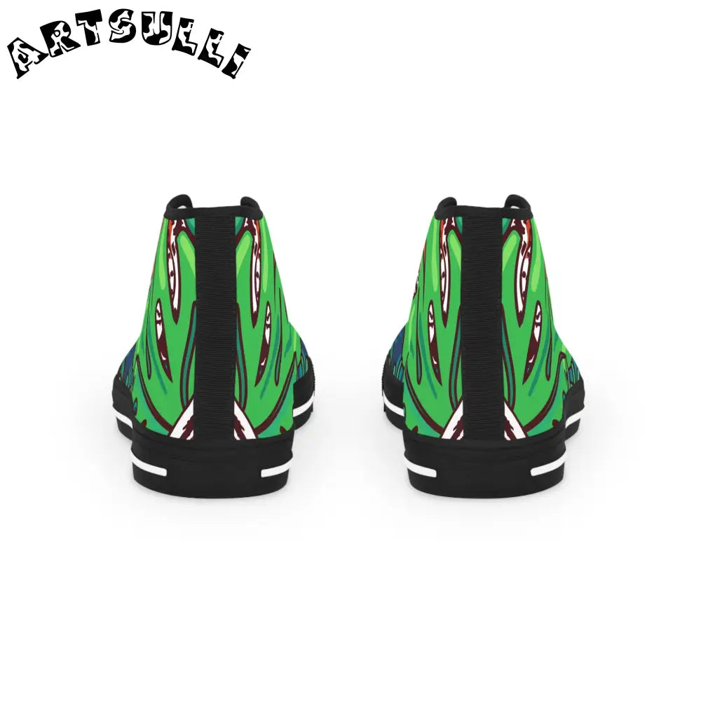 JAKKOUTTHEBXX Tropical Jungle Tigers Green and Blue Men’s High Top