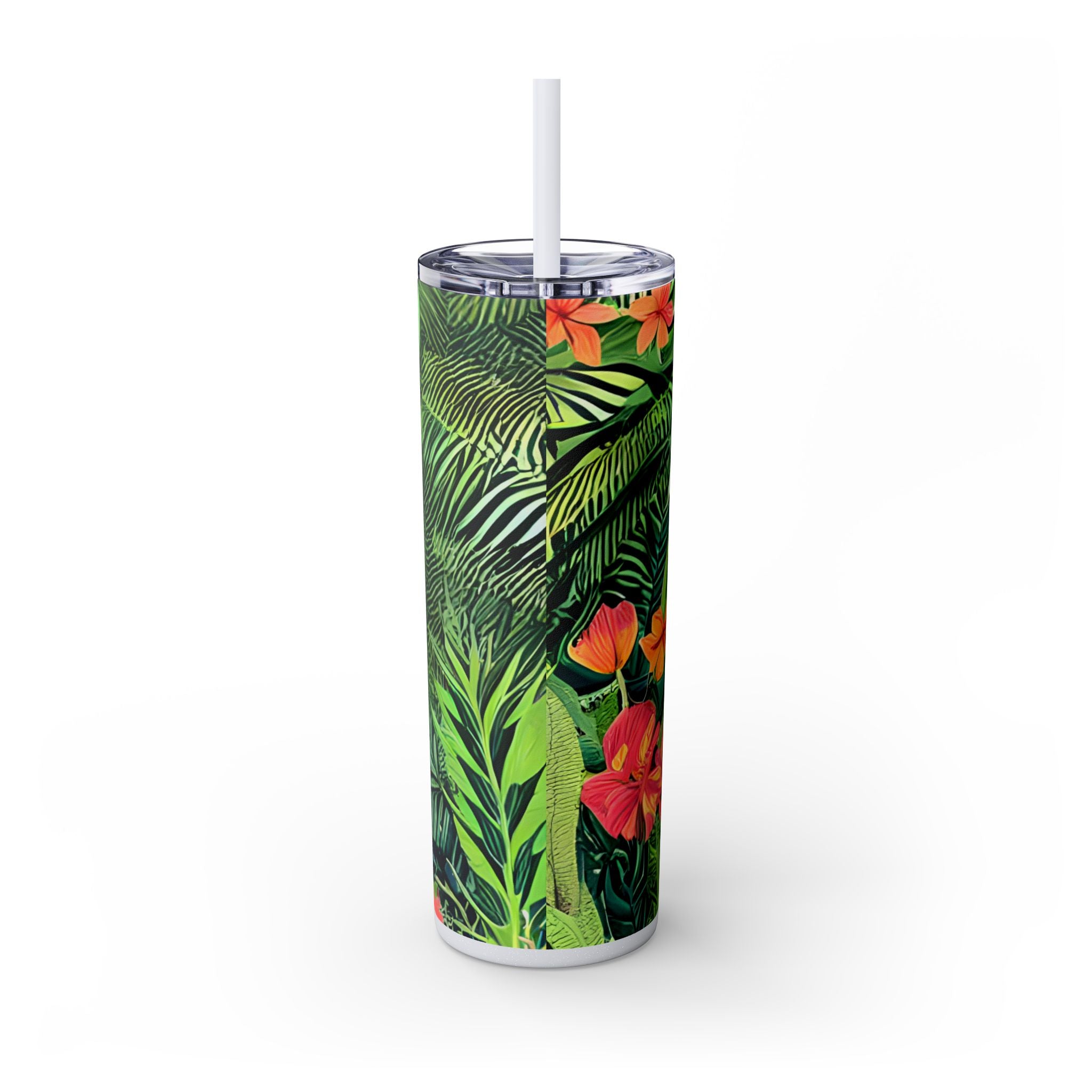 Jungle Zebra Art Skinny Tumbler with Straw, 20oz, Artsulli - Art is Long, Life is Short, Mug, , , , , , , 