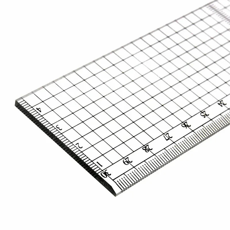 Buy The Best By Artsulli - Art is Long Life Short - Transparent Ruler Board 20 30 50cm Students Writing Desk Pad PVC Grid Sewing Cutting