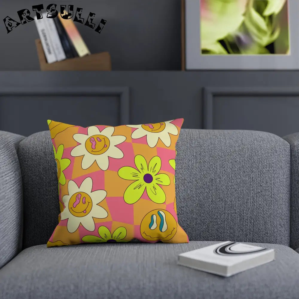 JAKKOUTTHEBXX Trippy Sour Face Rave Cushion JAKKOUTTHEBXX Artsulli