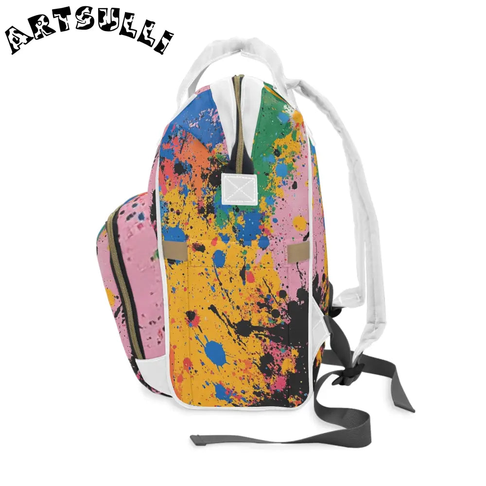 JAKKOUTTHEBXX The Colors Of Paint Splatter Multifunctional Diaper