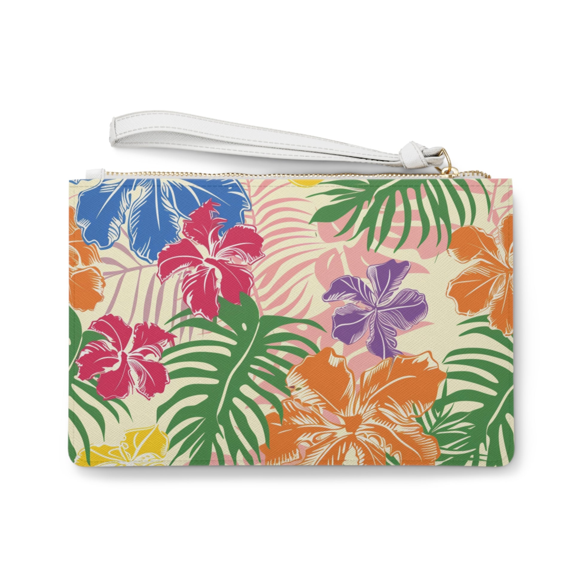 Blooming Tropical Flowers Clutch Bag, Artsulli - Art is Long, Life is Short, Bags, , , , , , , 