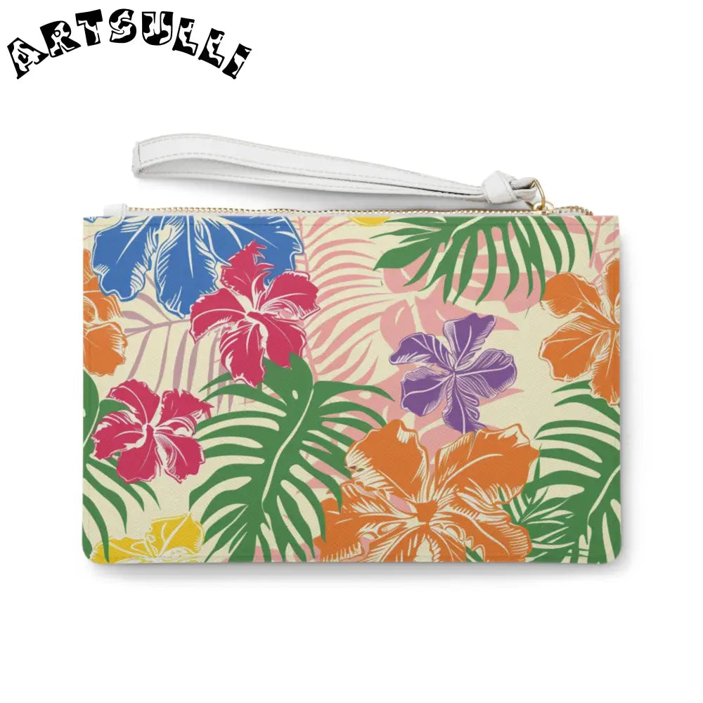 JAKKOUTTHEBXX Tropical Floral Art Printed Clutch Bag 2025
