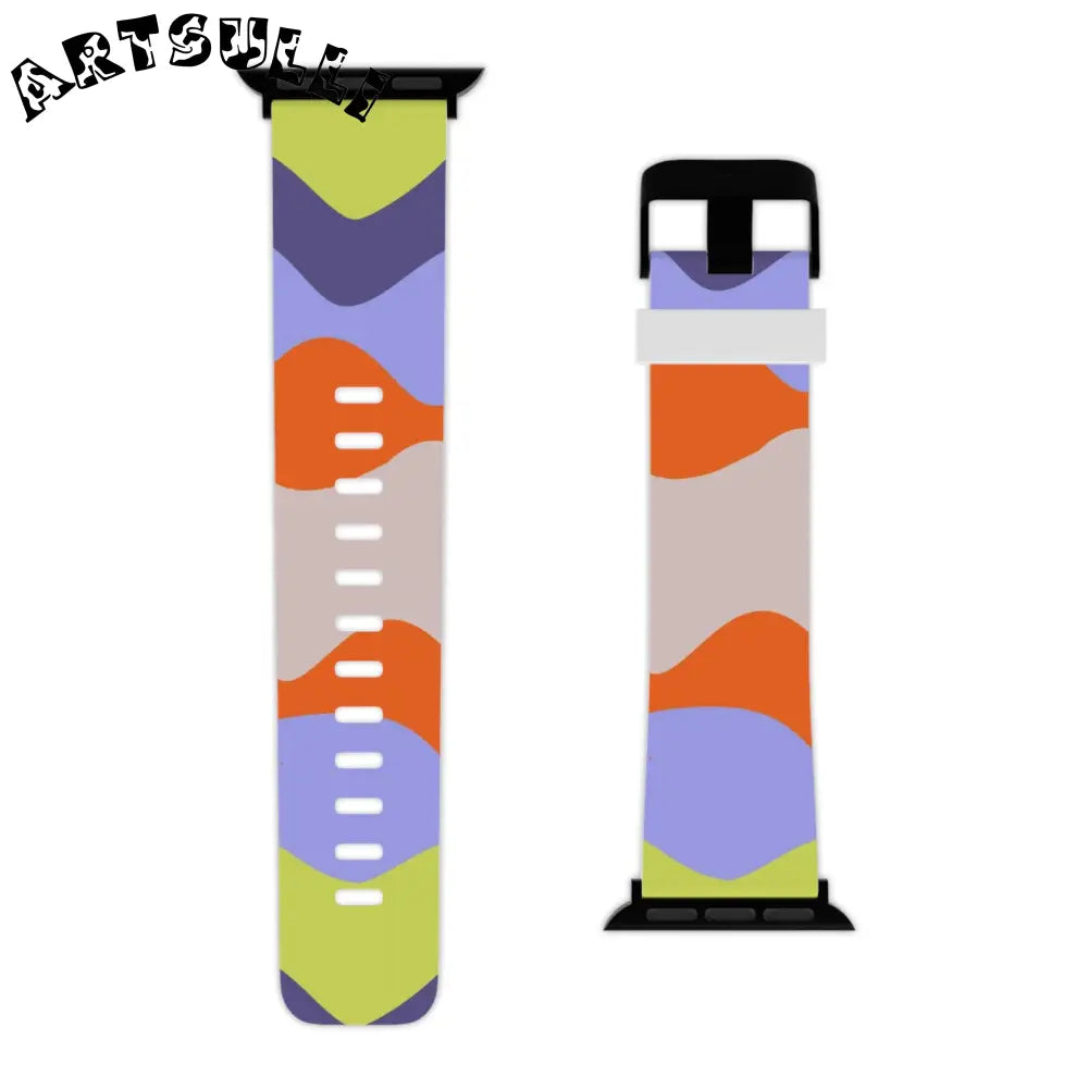 JAKKOUTTHEBXX Waves Red and Blue Watch Band for Apple Watch