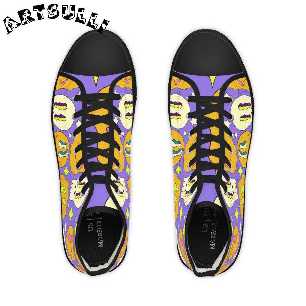 JAKKOUTTHEBXX Trippy Crystallic Smiley Dayglo Men’s High Top