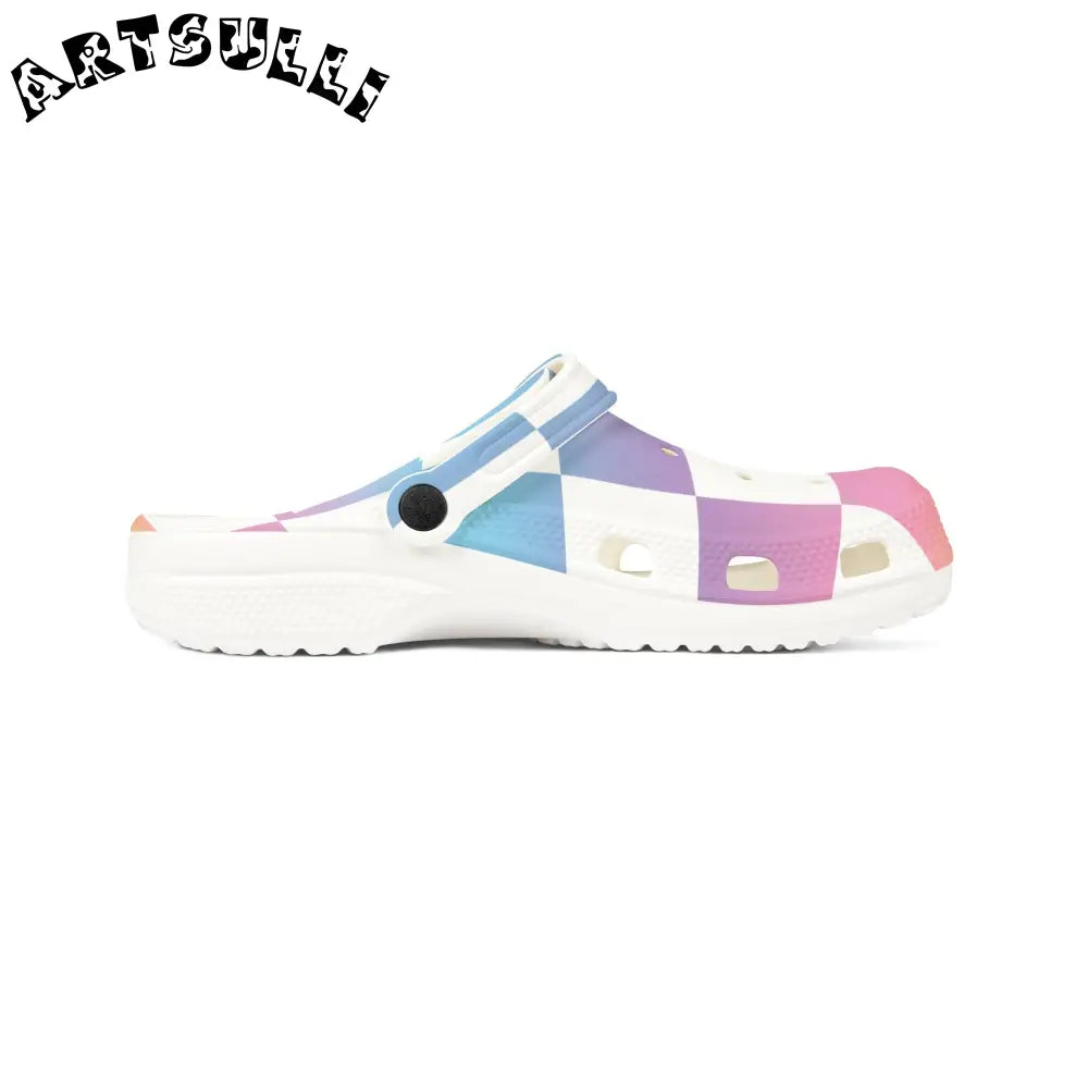 JAKKOUTTHEBXX Vaporwave Check EVA Foam Rubber Shoes (AOP)