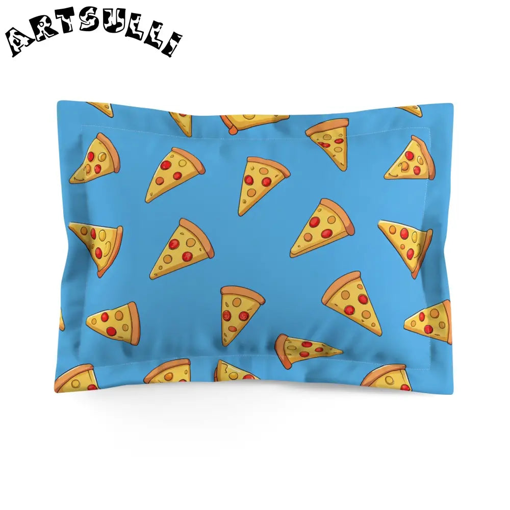 JAKKOUTTHEBXX Blue Pizza Dreamscape Microfiber Pillow Sham