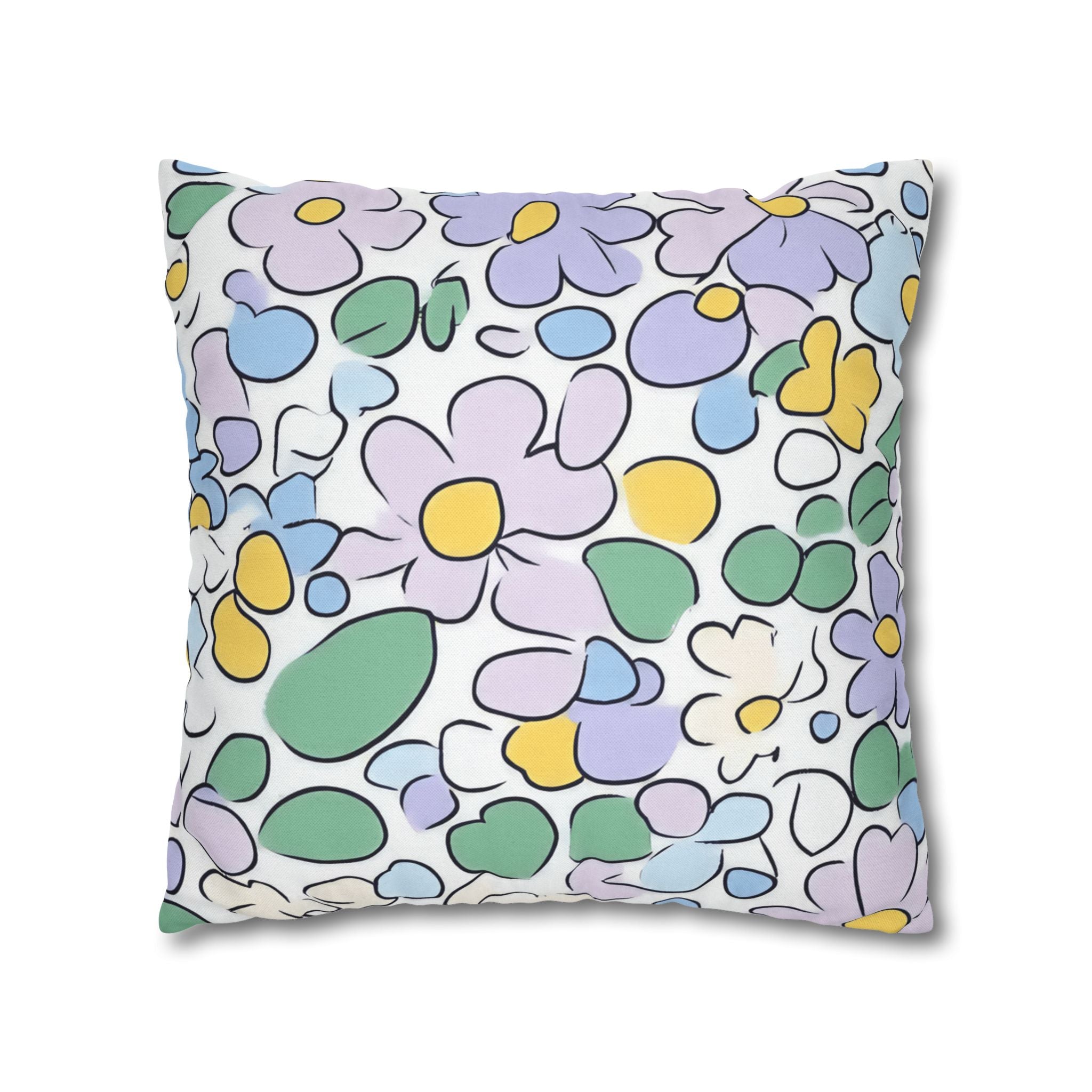 Spun Polyester Square Pillowcase