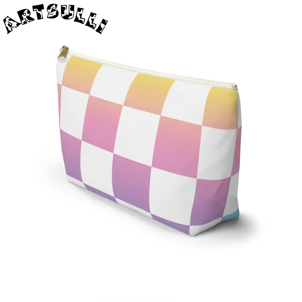 JAKKOUTTHEBXX Vaporwave Check Accessory Pouch w T-bottom