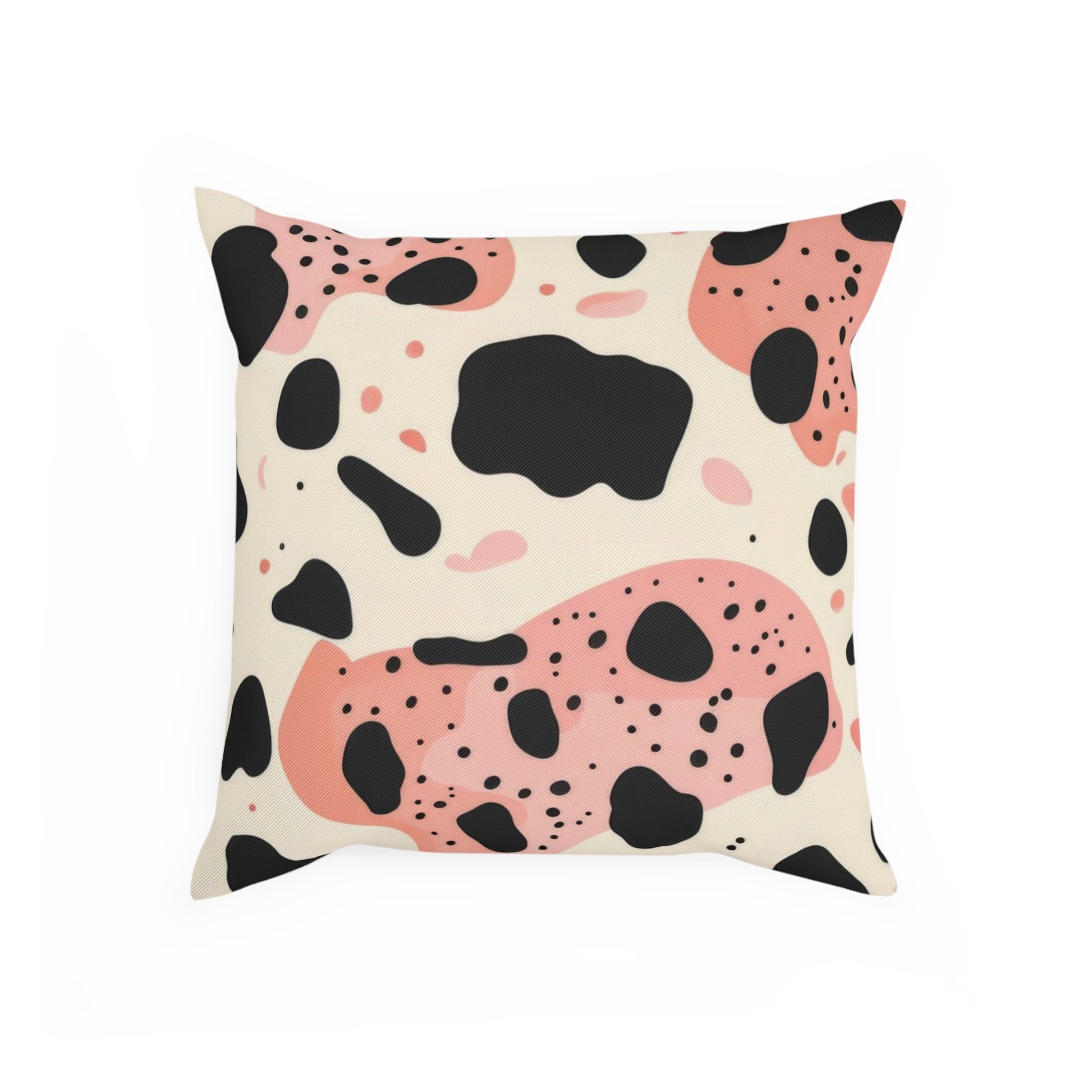 Organic Cow Print Cream and Pink Organic Cow Print Cream and Pink Cushion, Artsulli - Art is Long, Life is Short, Home Decor, , , , , , , 
