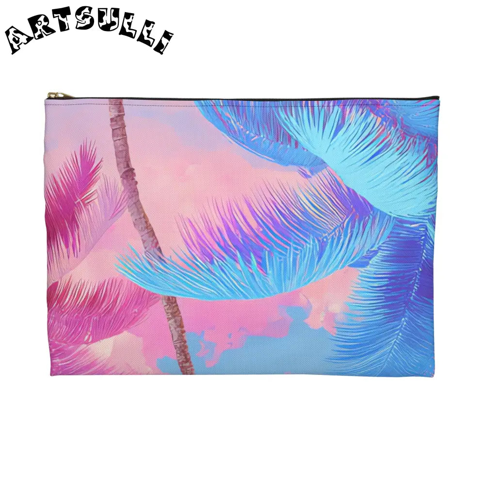 JAKKOUTTHEBXX Ethereal Pastel Palms Accessory Pouch JAKKOUTTHEBXX