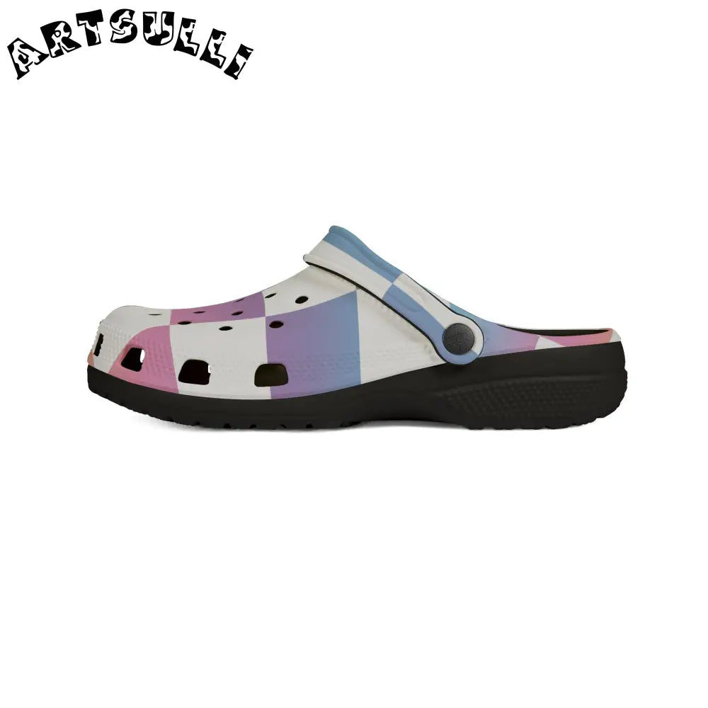 JAKKOUTTHEBXX Vaporwave Check EVA Foam Rubber Shoes (AOP)