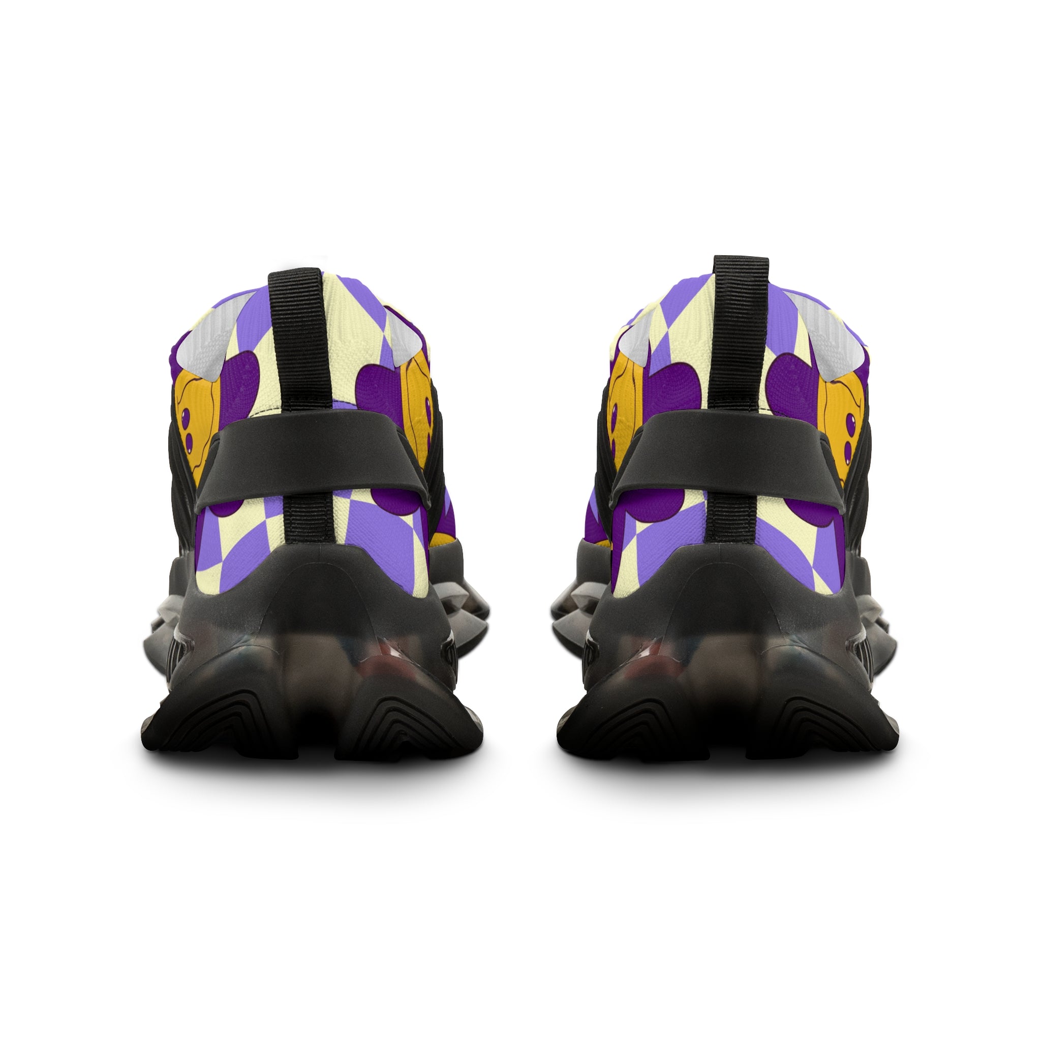 Trippy Flower Power Motifs Men's Mesh Sneakers, Artsulli - Art is Long, Life is Short, Shoes, , , , , , , 