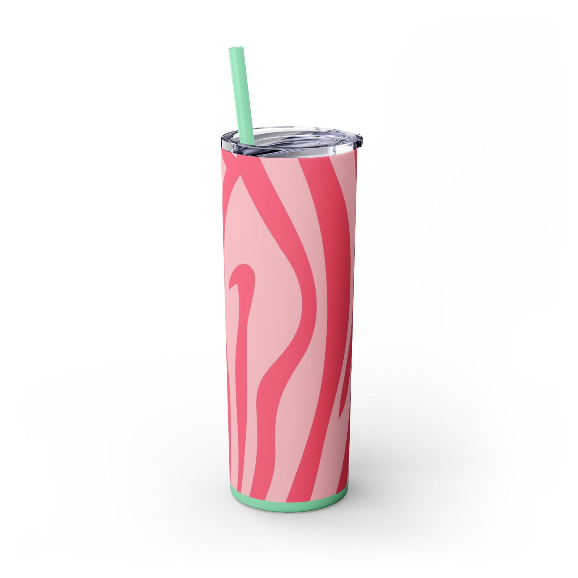 Nagels Pink Zebra Skinny Tumbler with Straw, 20oz, Artsulli - Art is Long, Life is Short, Mug, , , , , , , 