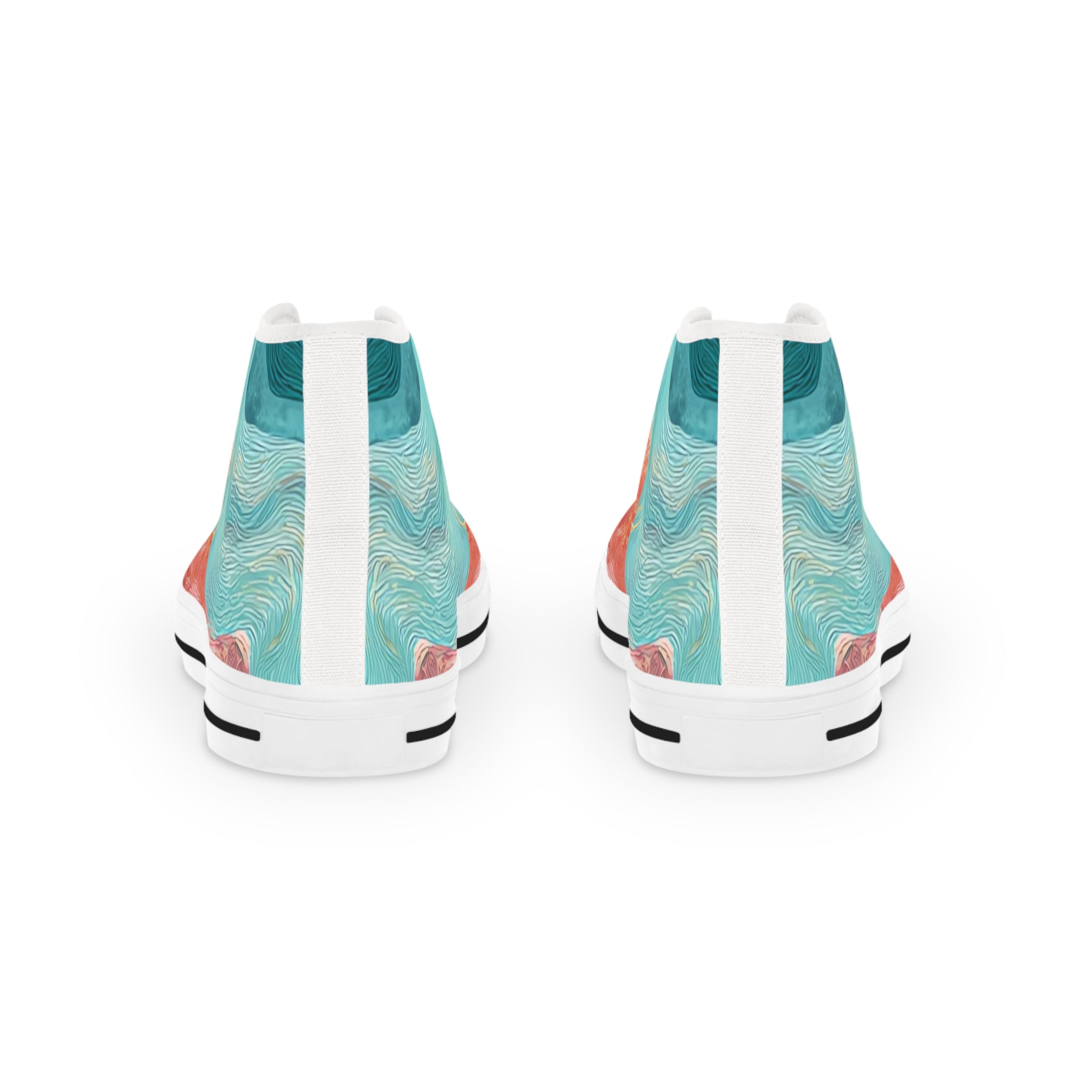 Liquid Marble Spill Men's High Top Sneakers, Artsulli - Art is Long, Life is Short, Shoes, , , , , , , 