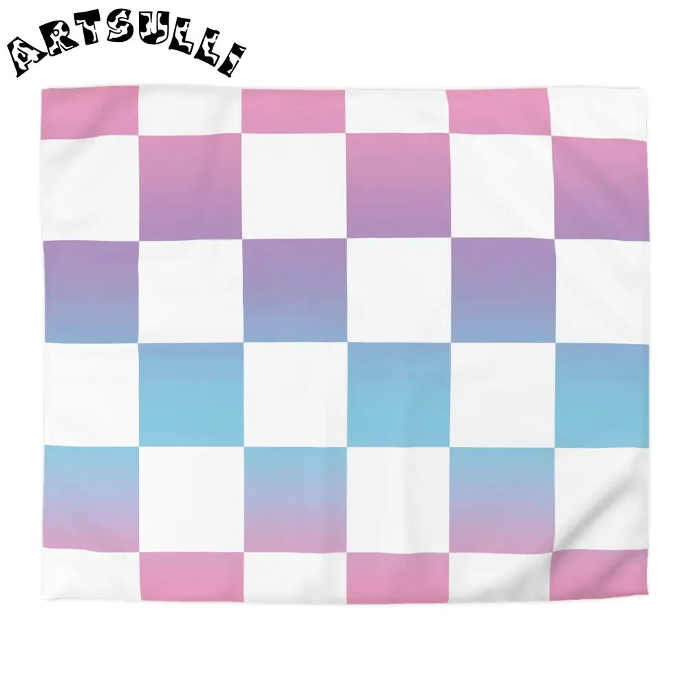 JAKKOUTTHEBXX Vaporwave Check Microfiber Duvet Cover JAKKOUTTHEBXX