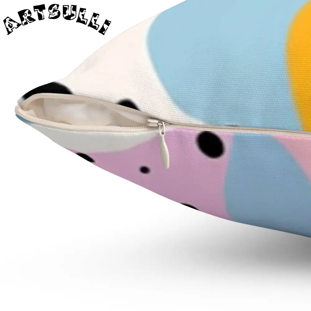 JAKKOUTTHEBXX Colorful Abstract Dots and Shapes Spun Polyester