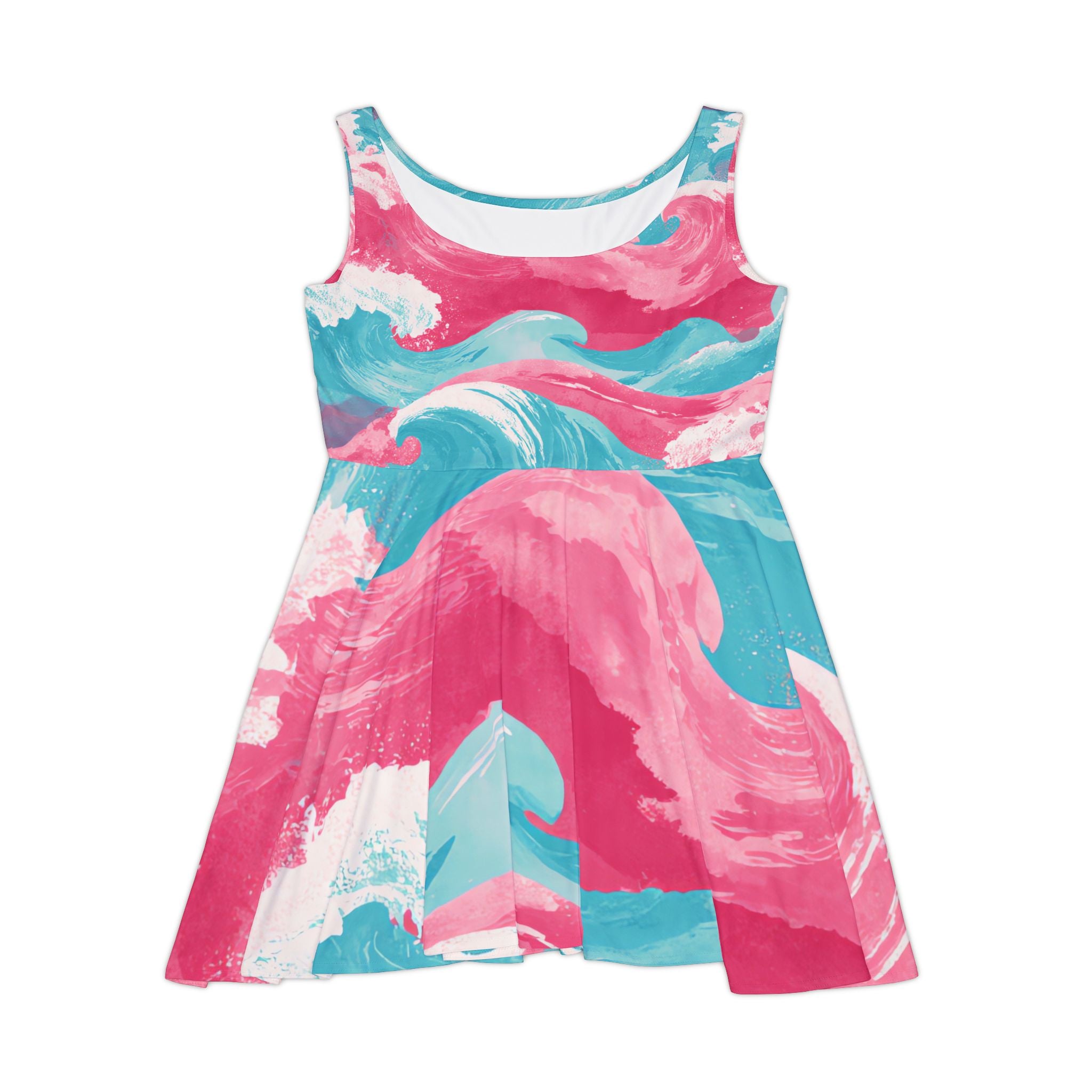 The Great Pastelwave Pink and Blue Women's Skater Dress (AOP), Artsulli - Art is Long, Life is Short, All Over Prints, Size, XS, , , , , 20222785488351445549
