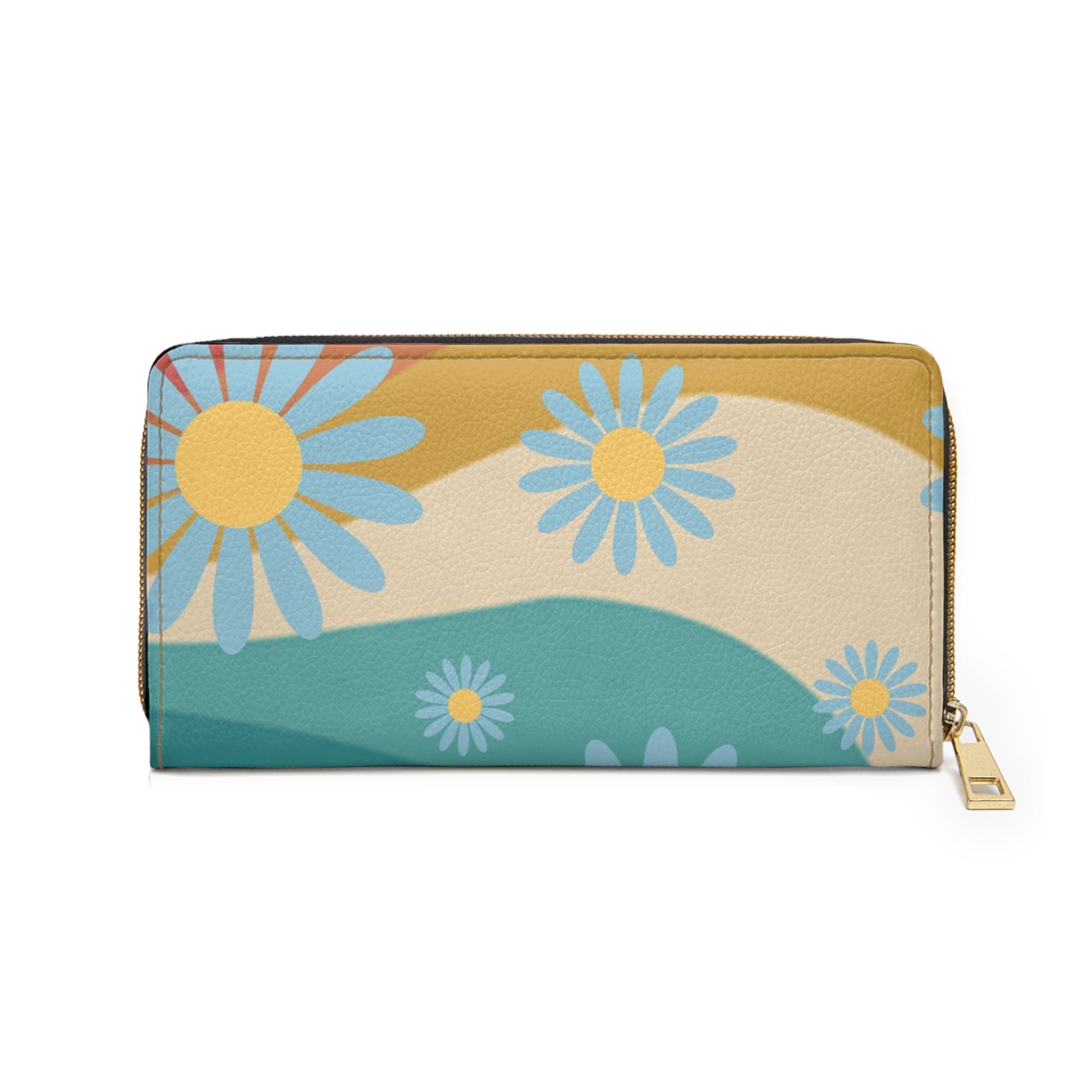 Psychedelic Floral Hills Multi-Color Zipper Wallet, Artsulli - Art is Long, Life is Short, Accessories, , , , , , , 