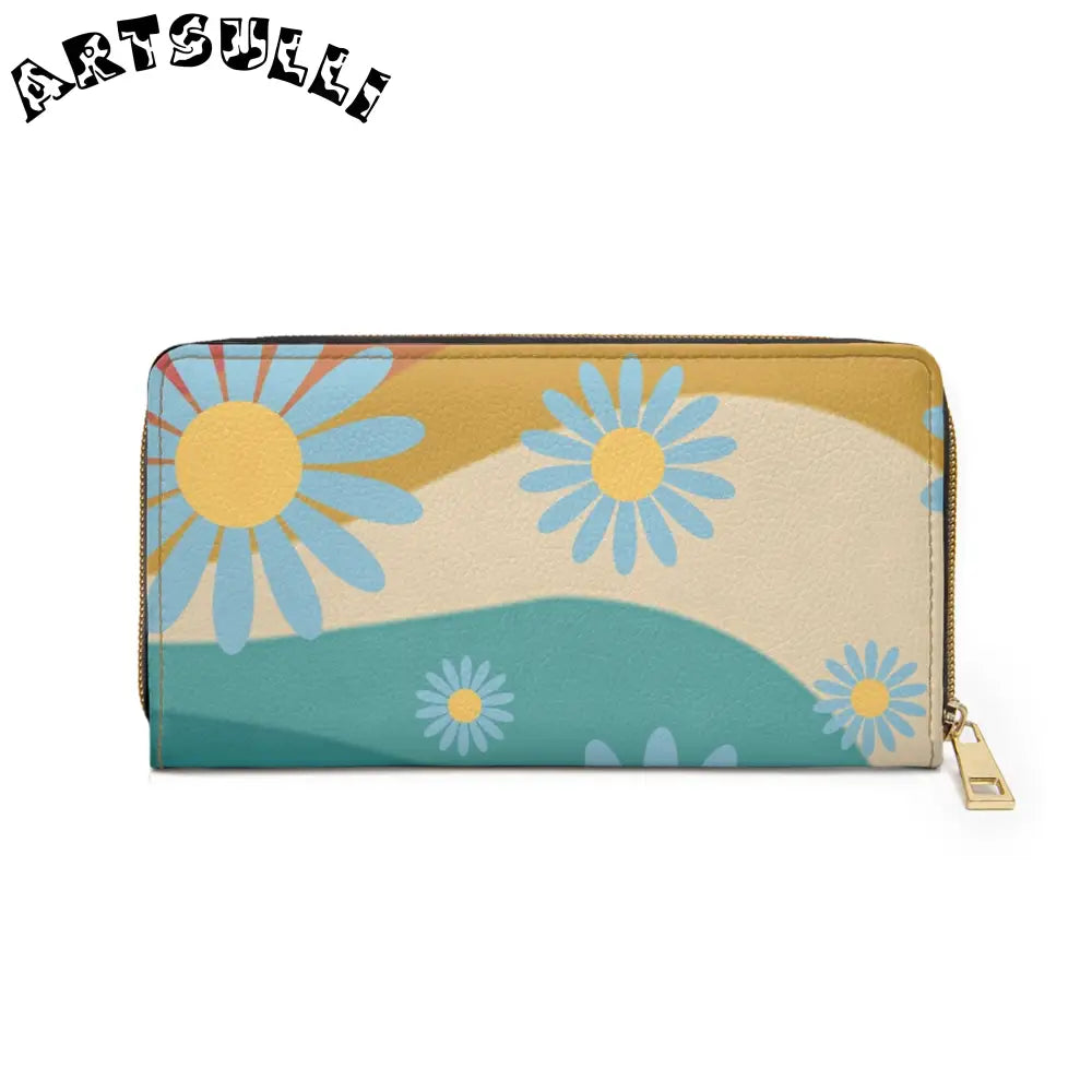 JAKKOUTTHEBXX Psychedelic Floral Hills Multi-Color Zipper Wallet