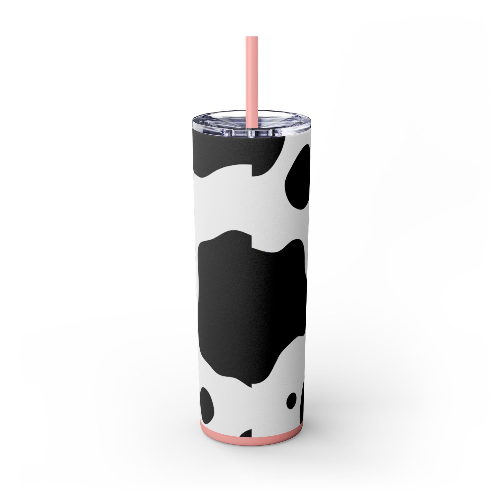 Cow Print Focus Skinny Tumbler with Straw, 20oz, Artsulli - Art is Long, Life is Short, Mug, , , , , , , 