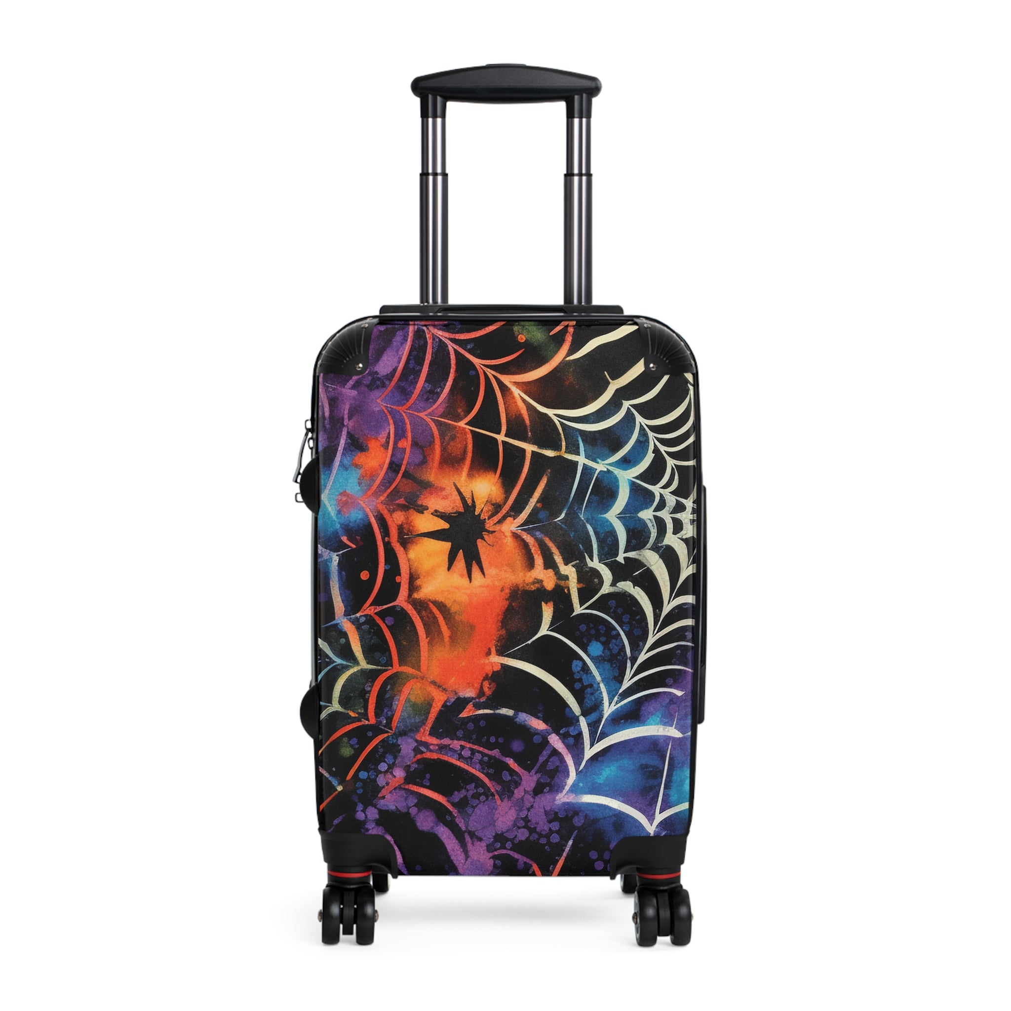 Spider Web Tie Dye Suitcase, Artsulli - Art is Long, Life is Short, Bags, Size, Small, Color, Black, , , 19450429949510349526