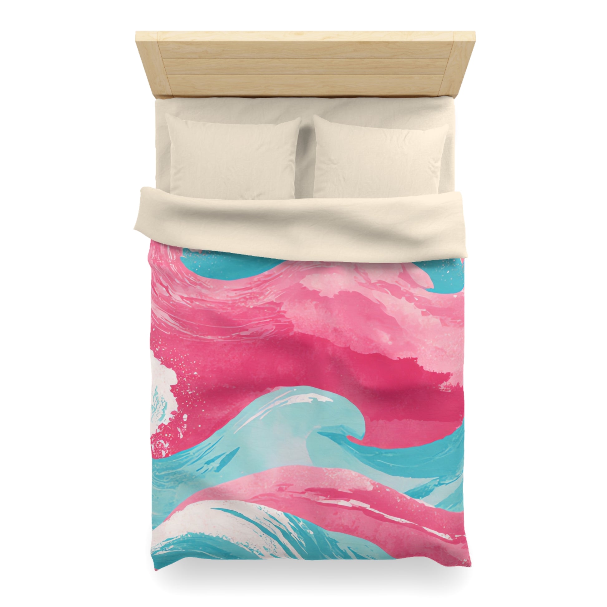 The Great Pastelwave Pink and Blue Microfiber Duvet Cover, Artsulli - Art is Long, Life is Short, Home Decor, , , , , , , 