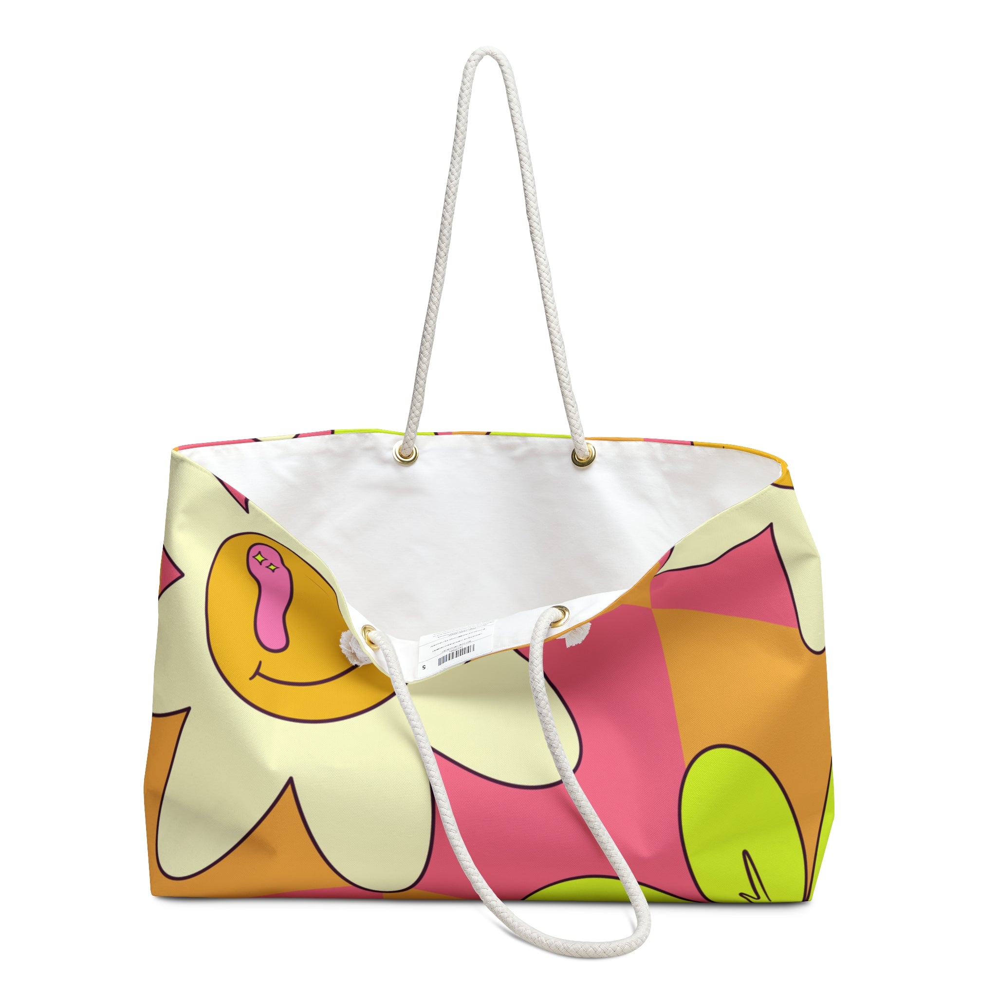 Trippy Sour Face Rave Weekender Bag, Artsulli - Art is Long, Life is Short, Bags, , , , , , , 