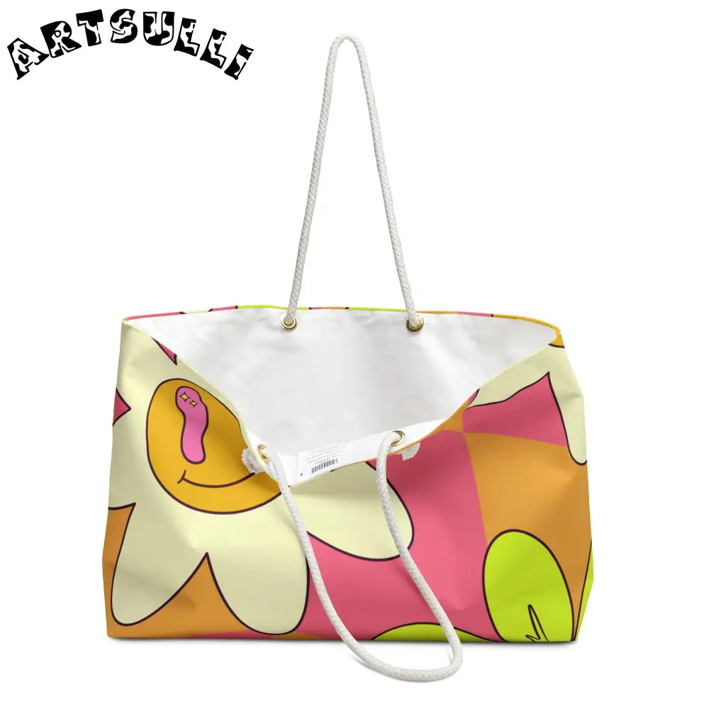 JAKKOUTTHEBXX Trippy Sour Face Rave Weekender Bag JAKKOUTTHEBXX