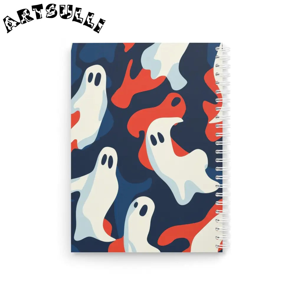 JAKKOUTTHEBXX Camo Ghosts Spiral Notebook JAKKOUTTHEBXX Artsulli