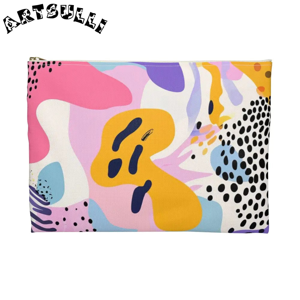 JAKKOUTTHEBXX Colorful Abstract Dots and Shapes II Accessory Pouch