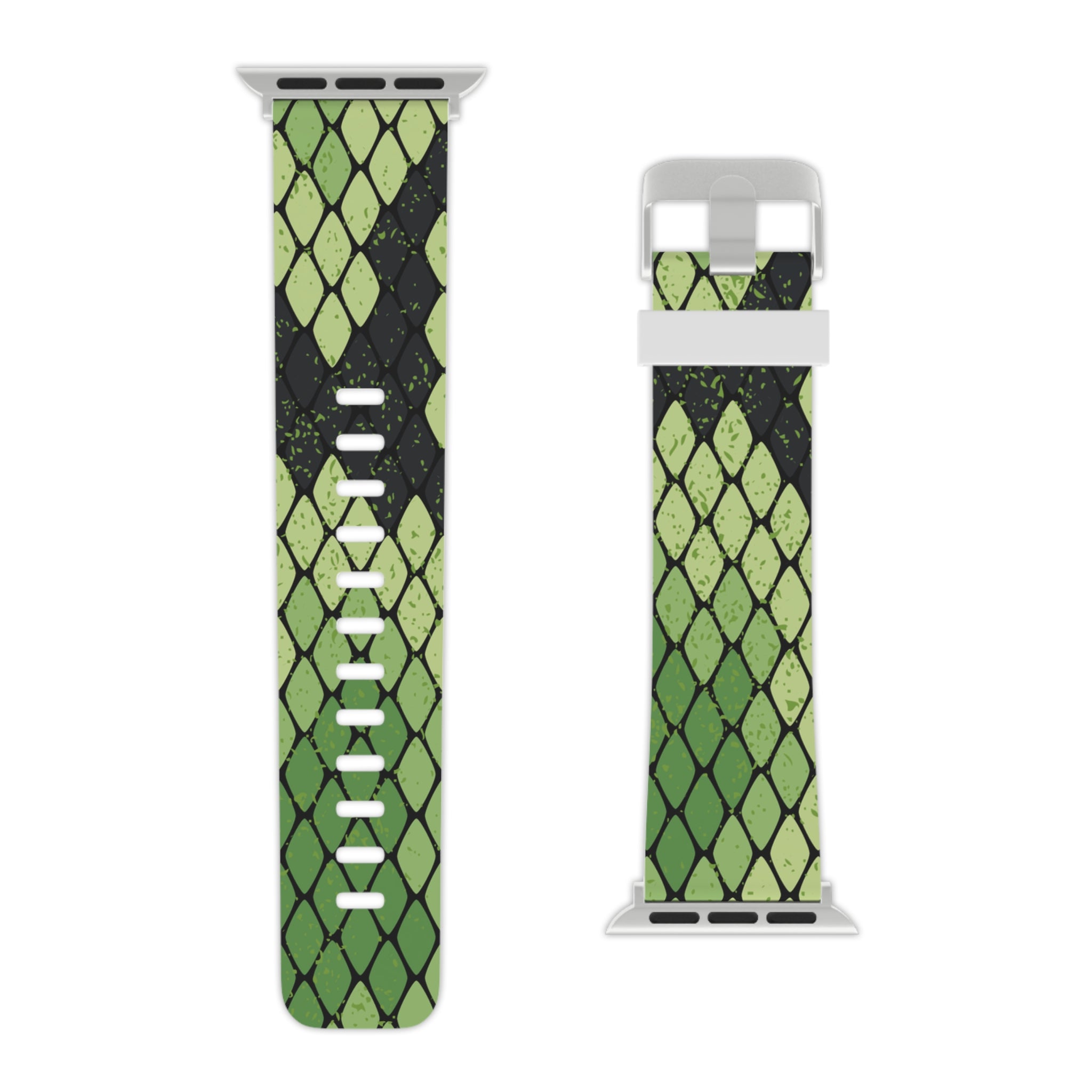 Snake Skin Green and Black Watch Band for Apple Watch, Artsulli - Art is Long, Life is Short, Accessories, , , , , , , 
