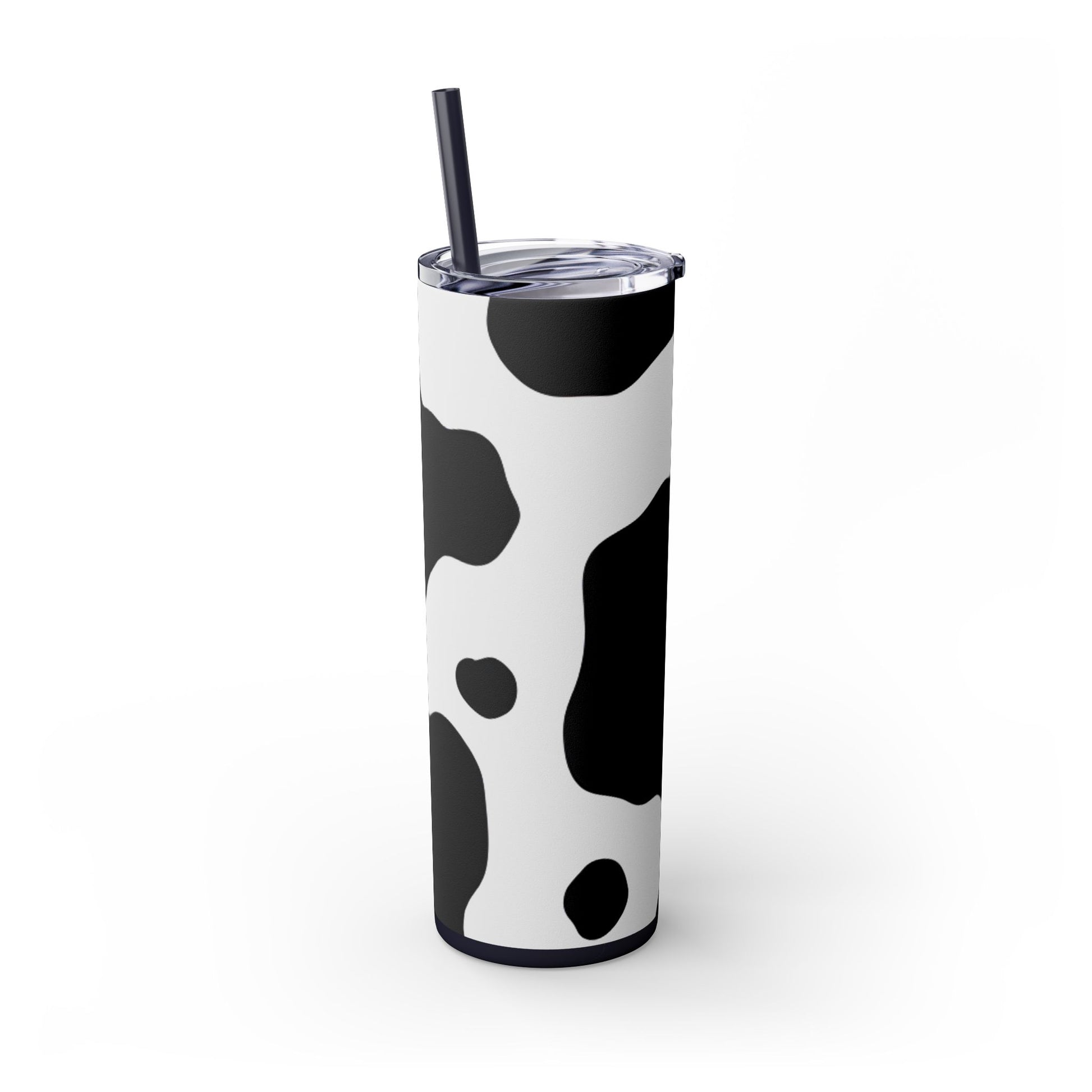 Cow Print Focus Skinny Tumbler with Straw, 20oz, Artsulli - Art is Long, Life is Short, Mug, , , , , , , 