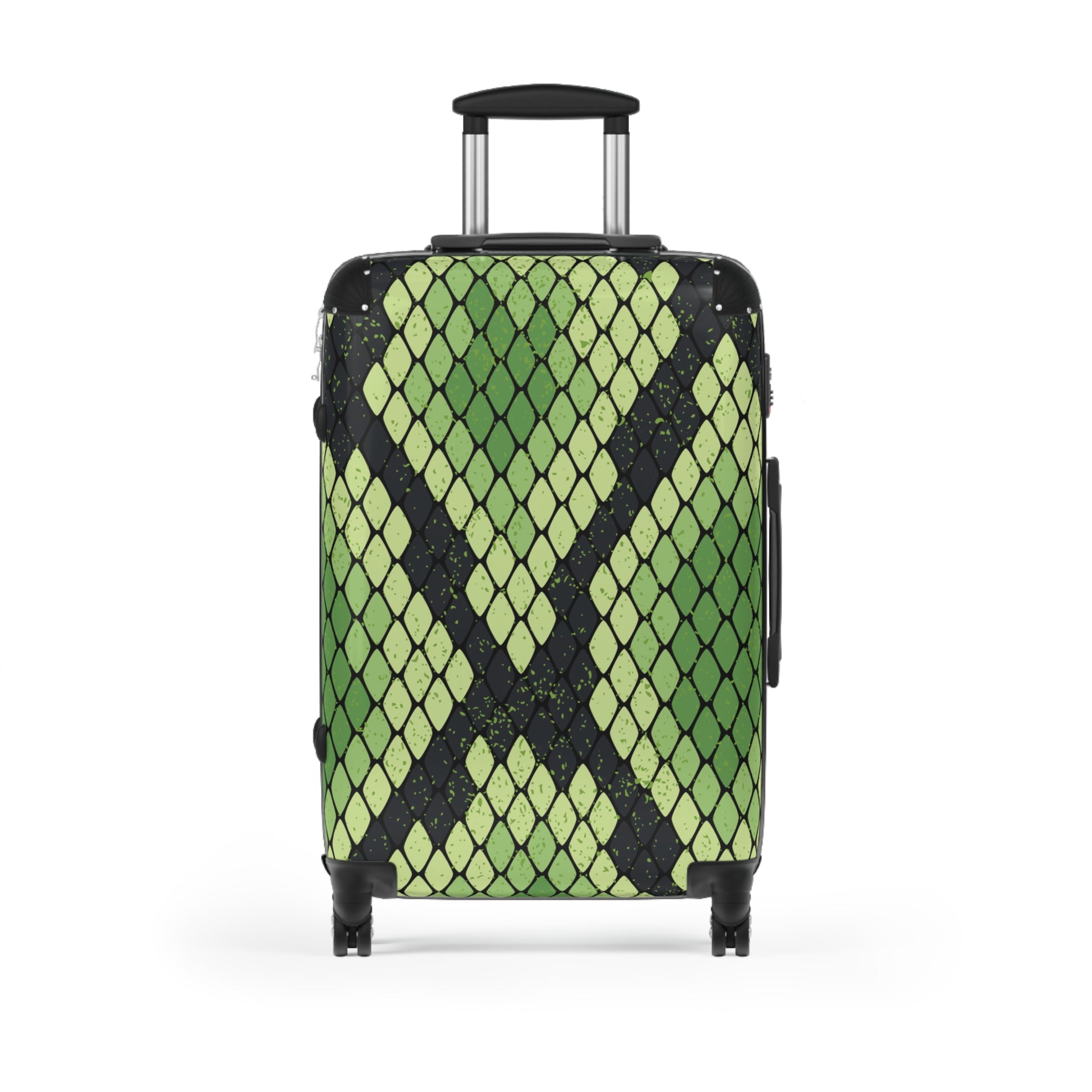 Snake Skin Green and Black Suitcase, Artsulli - Art is Long, Life is Short, Bags, Size, Medium, Color, Black, , , 11229740962335