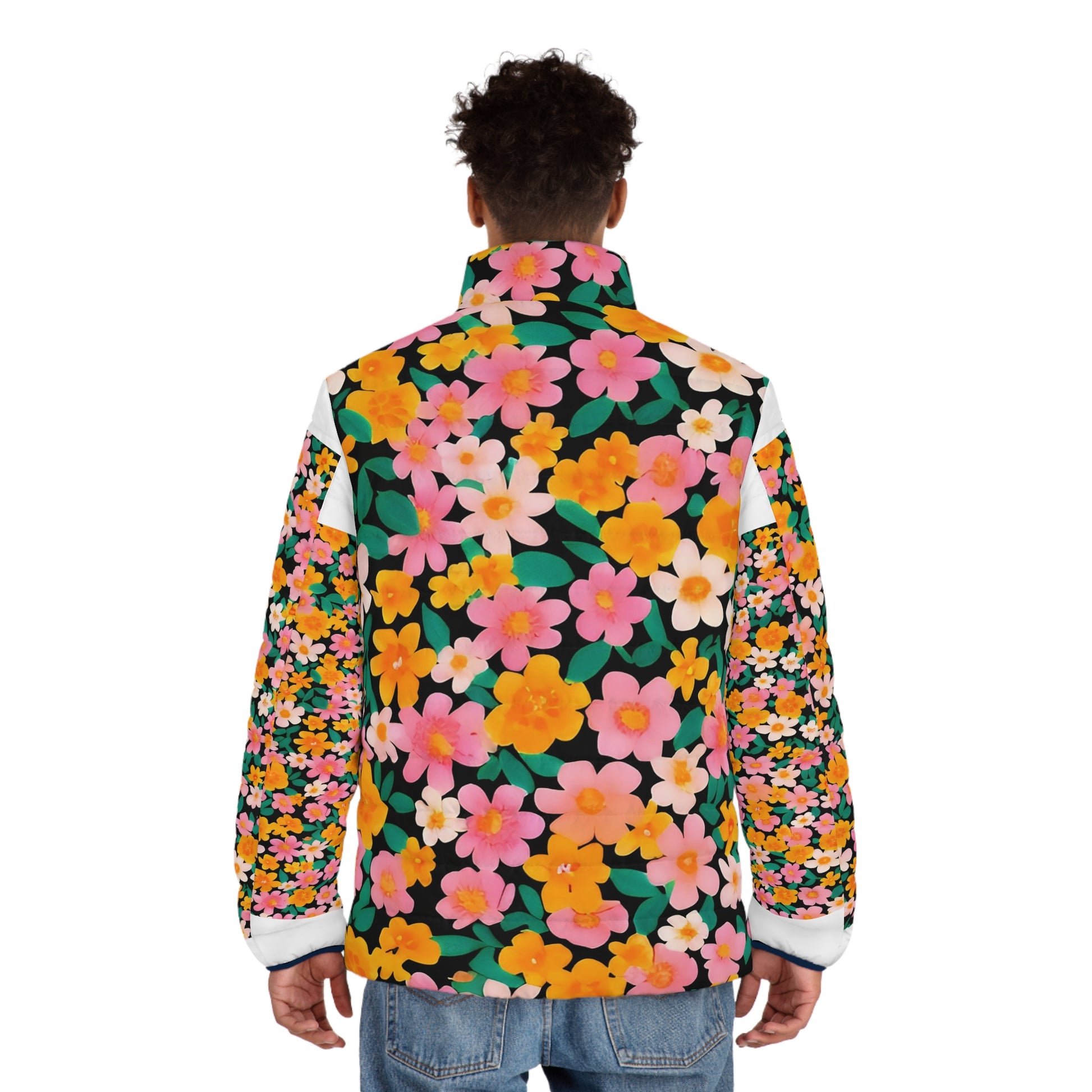 Men's Puffer Jacket (AOP), Artsulli - Art is Long, Life is Short, All Over Prints, , , , , , , 