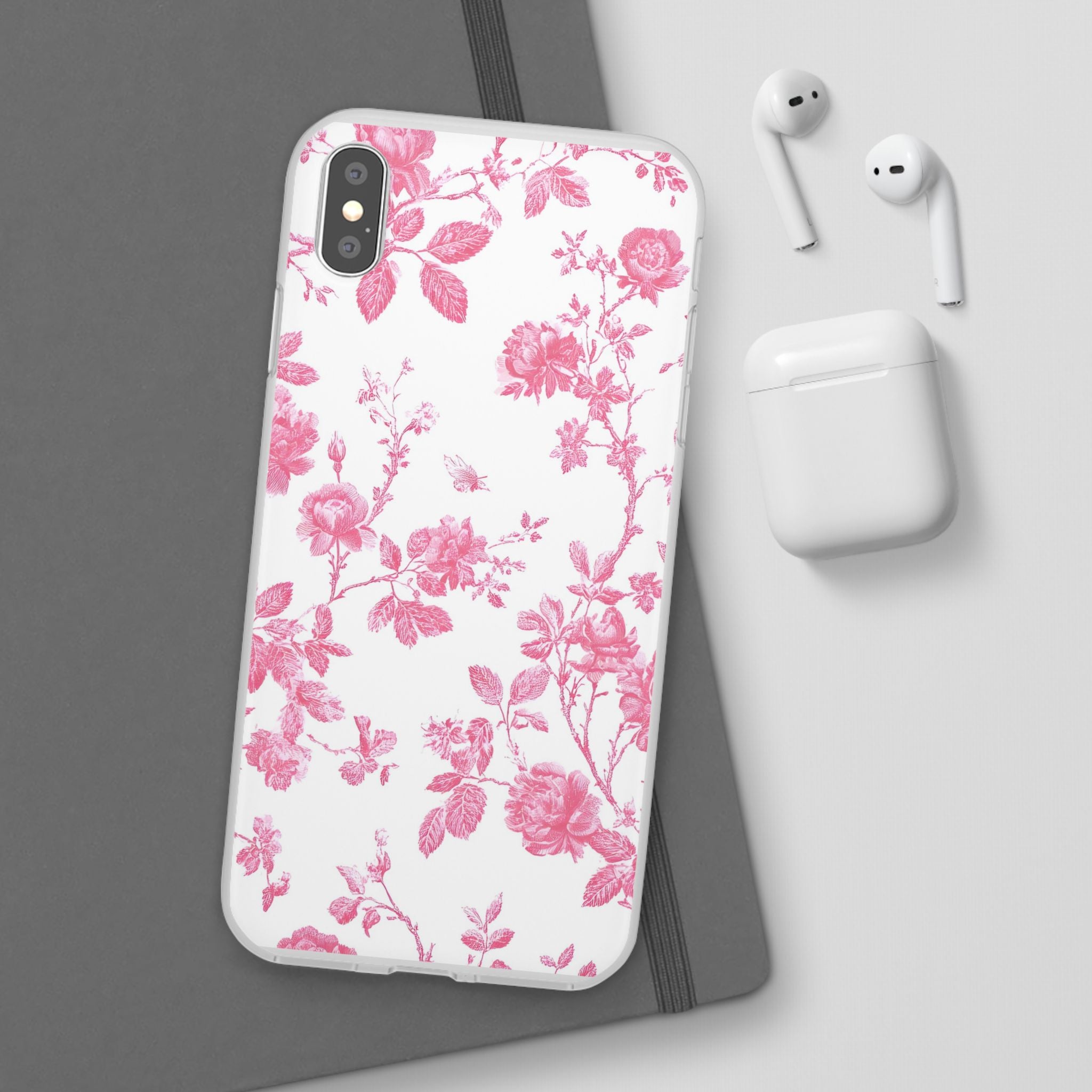 Pink and White Floral iPhone Case