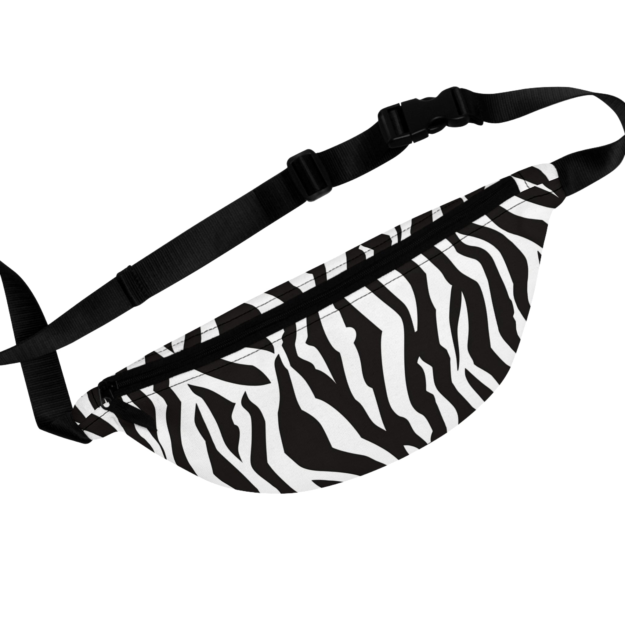 Black  White Drag Zebra Fabric Fanny Pack, Artsulli - Art is Long, Life is Short, Bags, Size, One size, , , , , 95127149692303