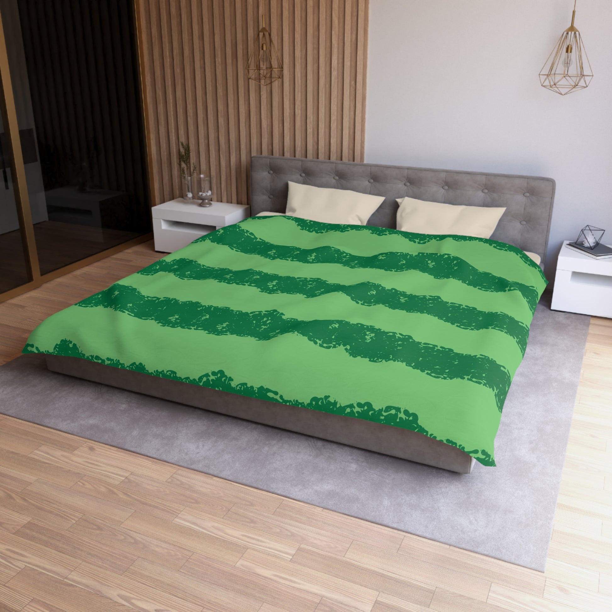 Watermelon Green Microfiber Duvet Cover, Artsulli - Art is Long, Life is Short, Home Decor, , , , , , , 