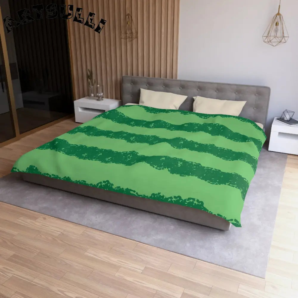 JAKKOUTTHEBXX Watermelon Green Microfiber Duvet Cover JAKKOUTTHEBXX