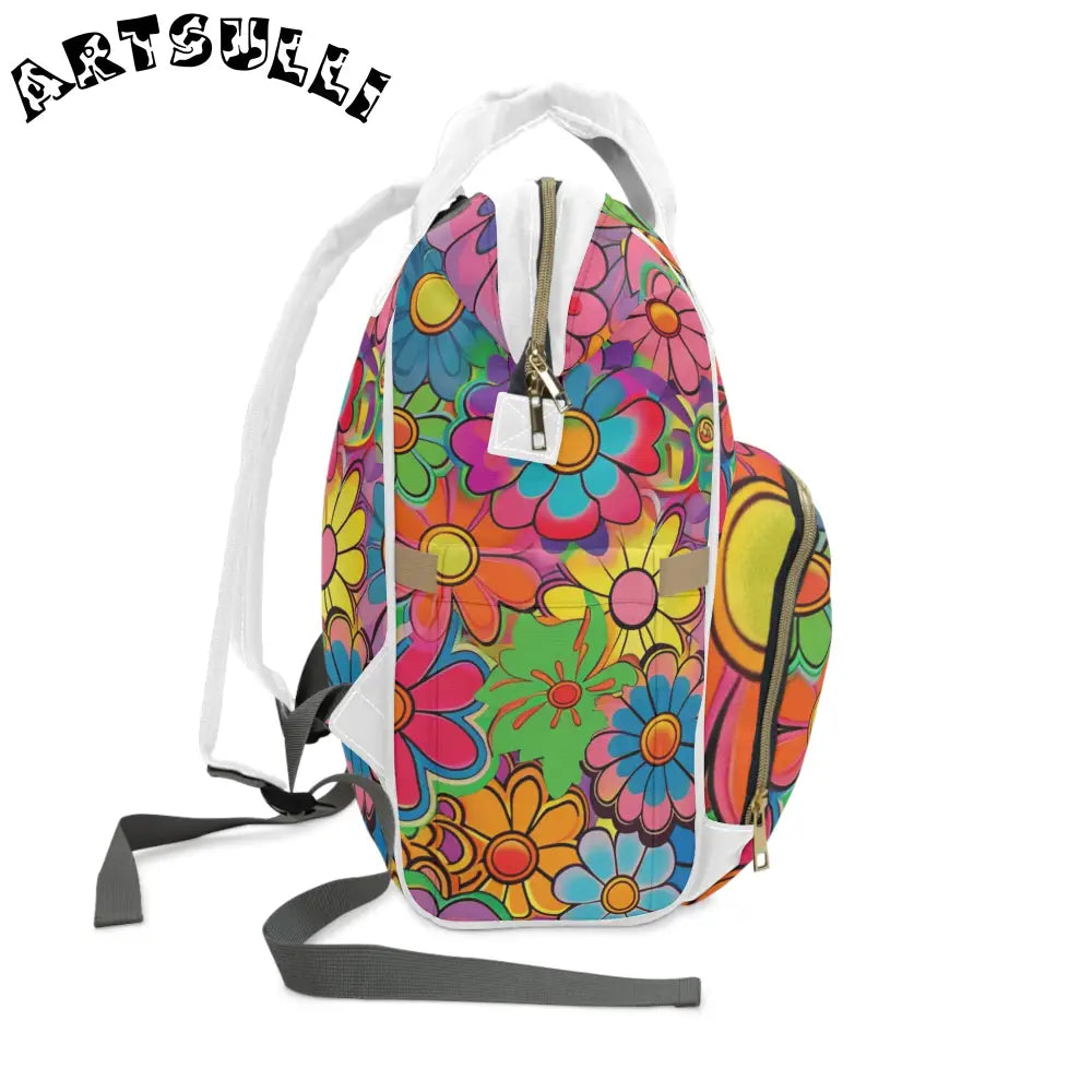JAKKOUTTHEBXX Chromatic Daisy Dream Multifunctional Diaper Backpack