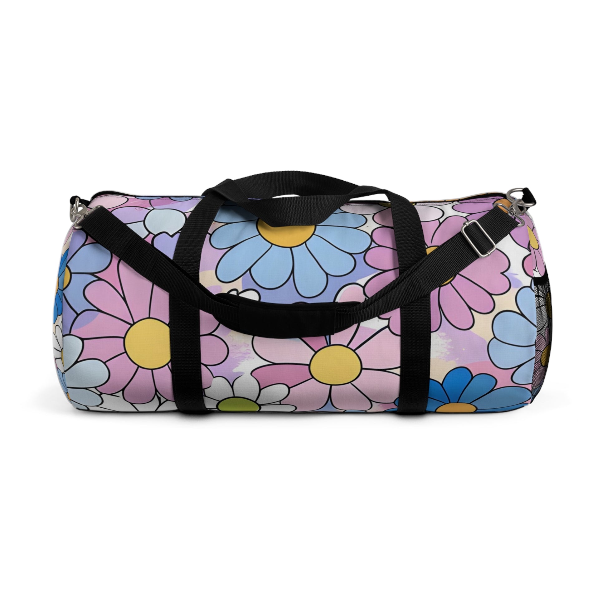 Flower Hour Purple and Blue Duffel Bag, Artsulli - Art is Long, Life is Short, Bags, Size, Large, , , , , 51797726467666