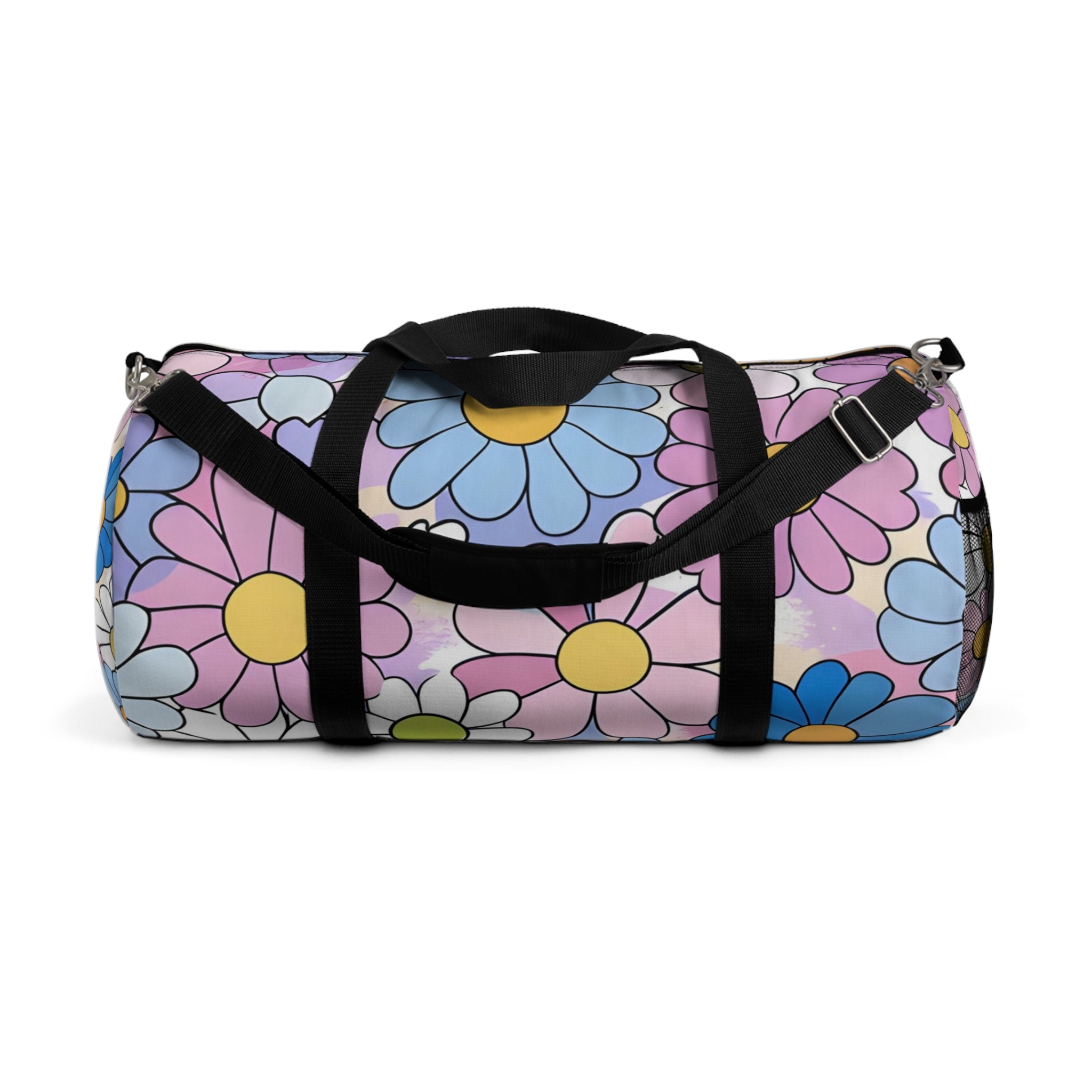 Flower Hour Purple and Blue Duffel Bag, Artsulli - Art is Long, Life is Short, Bags, Size, Large, , , , , 51797726467666
