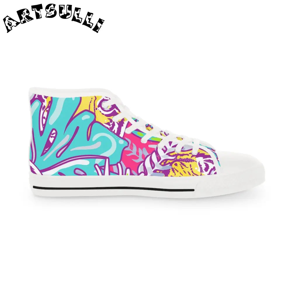 JAKKOUTTHEBXX Tropical Jungle Tigers Torquise and Purple Men’s High