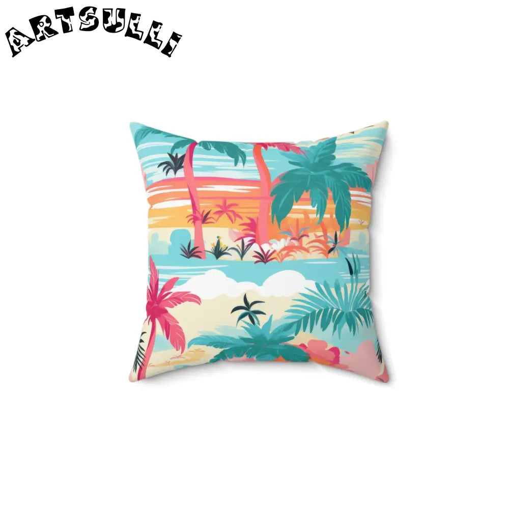 JAKKOUTTHEBXX Tropical Palm Beach Paradise Multi-Color Spun