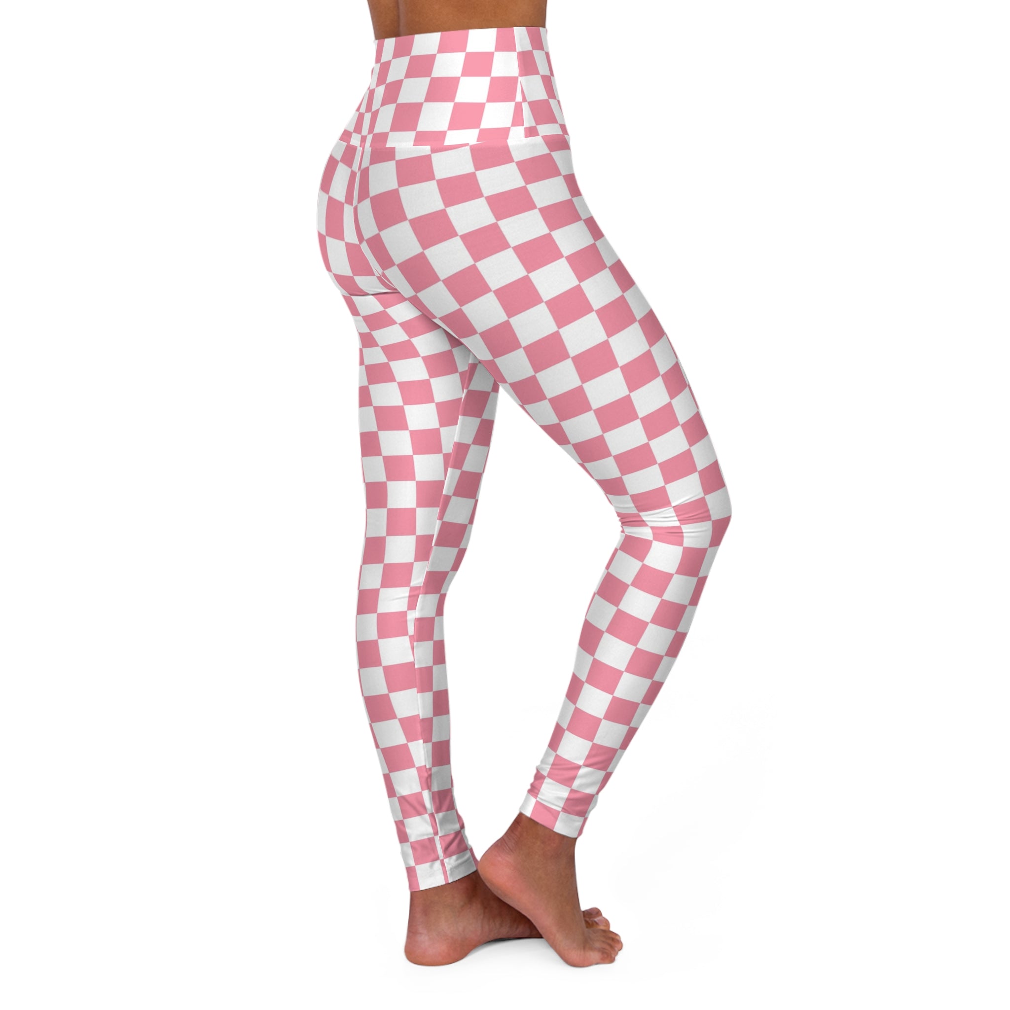 Brigandine Checkered Scene High Waisted Yoga Leggings (AOP)