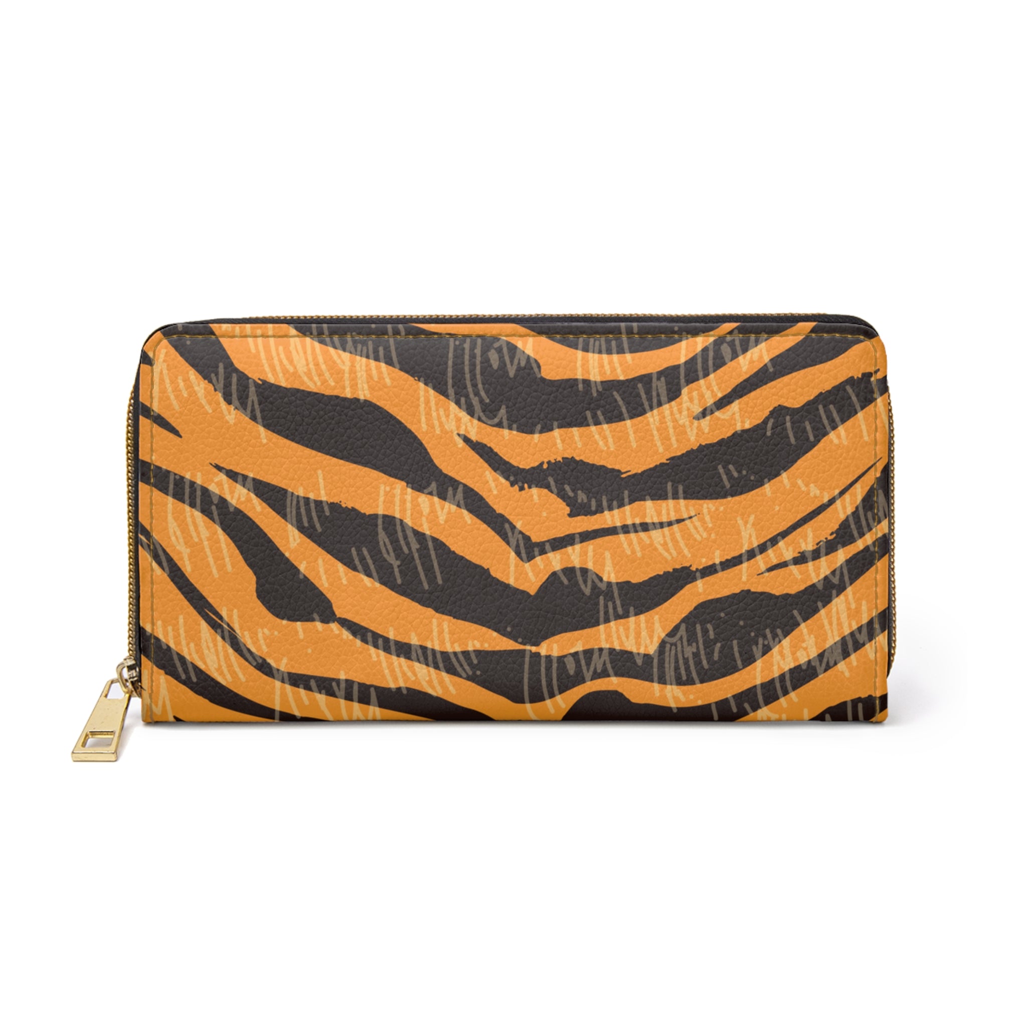 Tiger Scratches Orange & Black Zipper Wallet, Artsulli - Art is Long, Life is Short, Accessories, Size, One size, Color, White, , , 13230924975289
