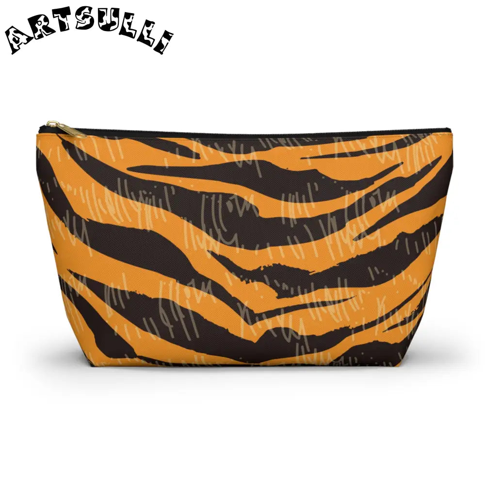 JAKKOUTTHEBXX Tiger Scratches Orange & Black Accessory Pouch w