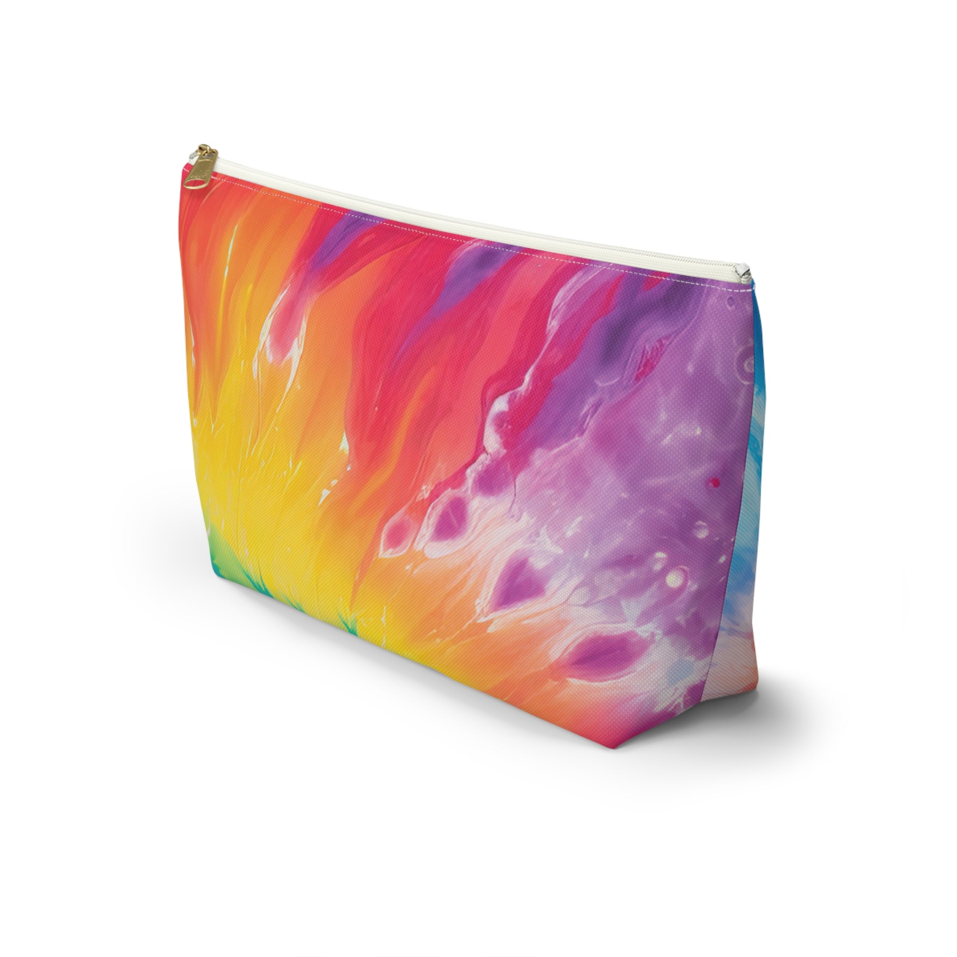 Tie Dye Accessory Pouch w T-bottom, Artsulli - Art is Long, Life is Short, Bags, , , , , , , 