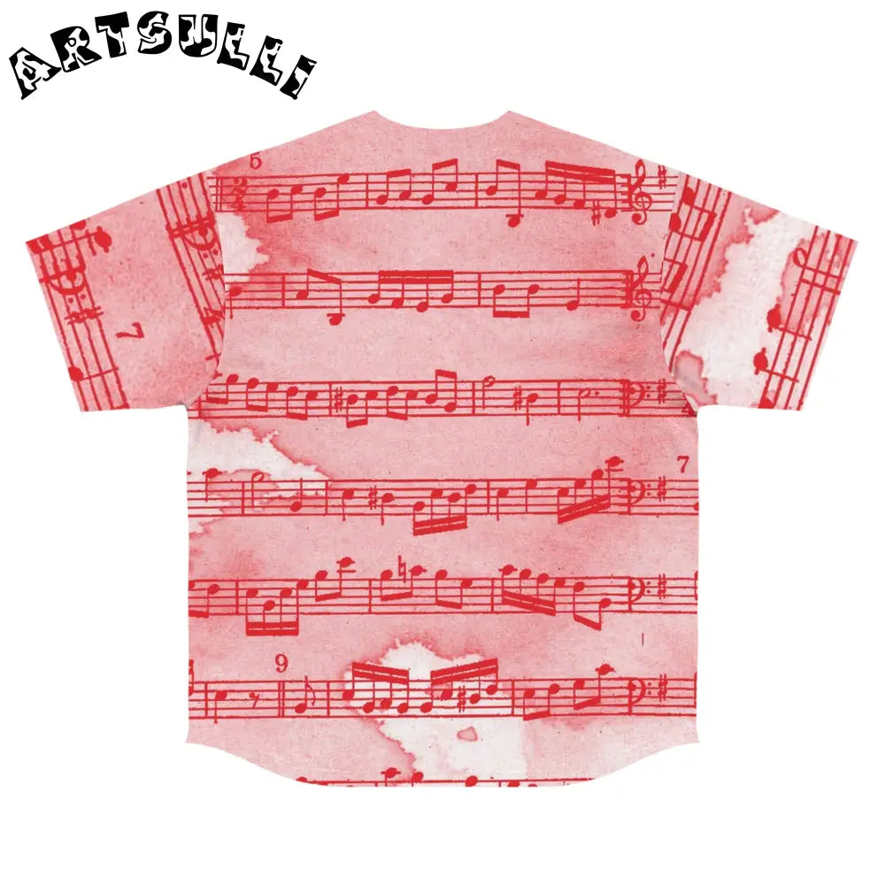 JAKKOUTTHEBXX Pink Music Note Baseball Jersey 2025
