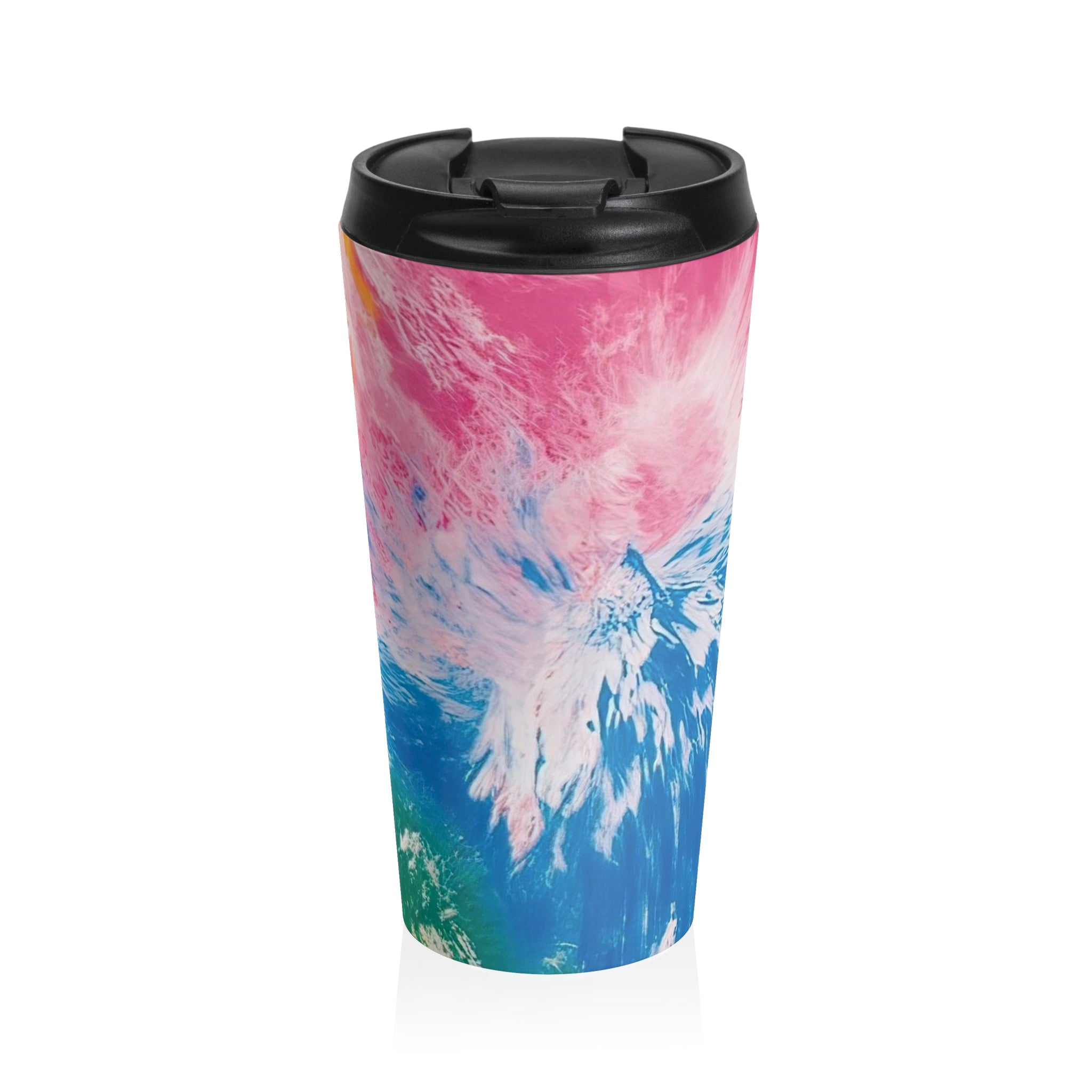 Tie Dye Splash Stainless Steel Travel Mug, Artsulli - Art is Long, Life is Short, Mug, Size, 15oz, , , , , 95227185394967934693